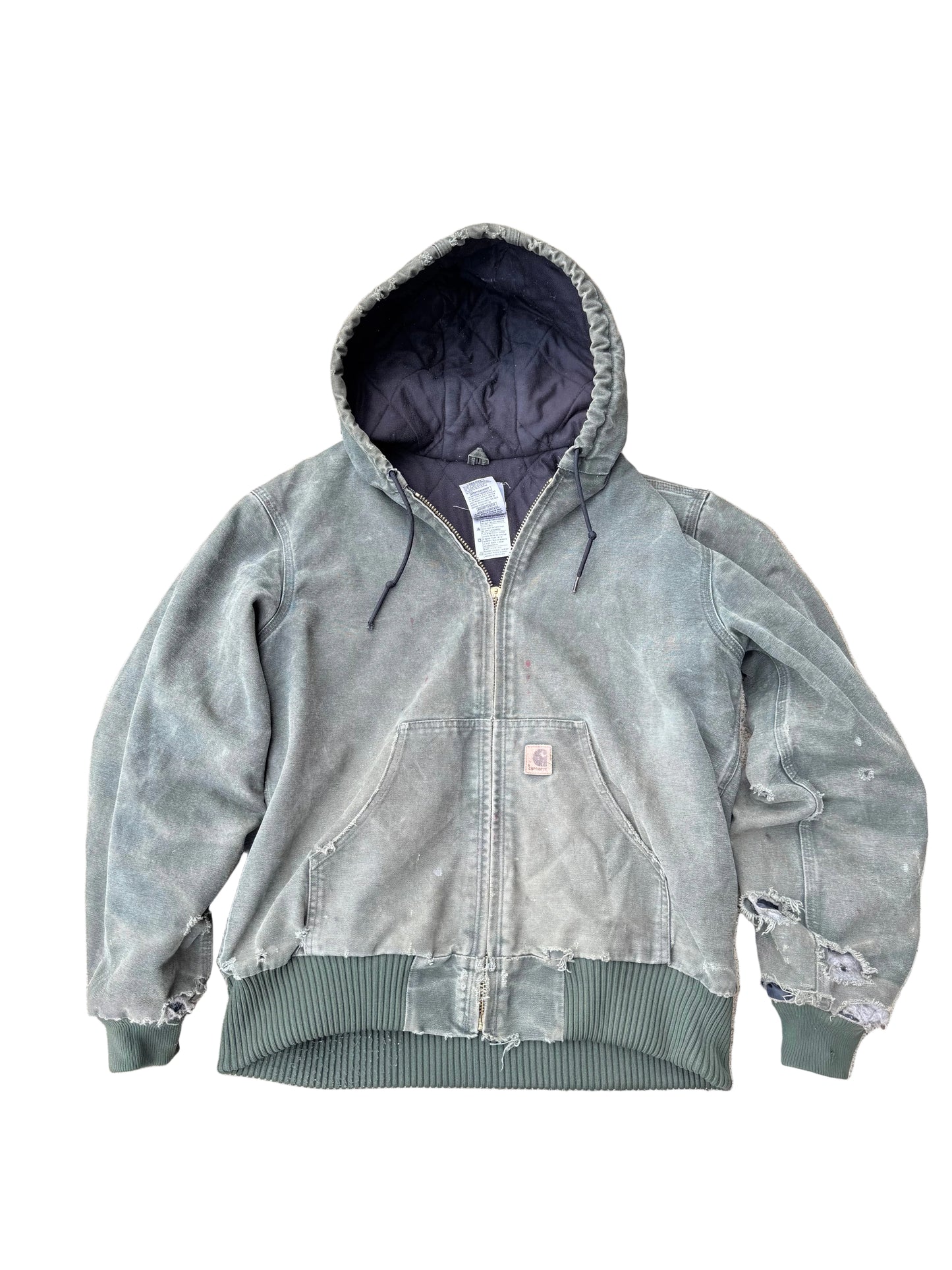 “Vintage” Carhartt Zip Hoodie Jacket (Green)