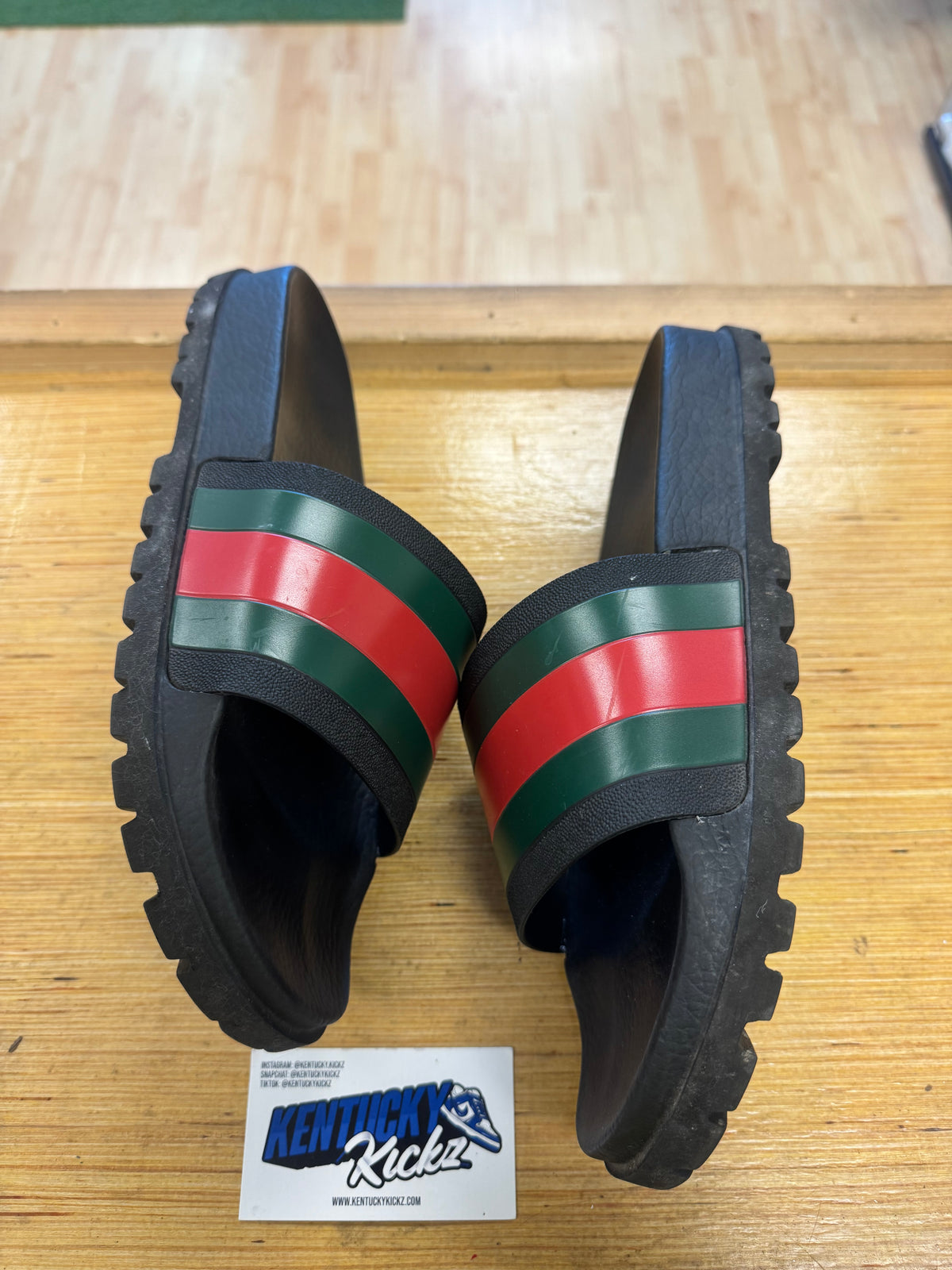 Gucci slide sandal with Web (Sz 10 Gucci)
