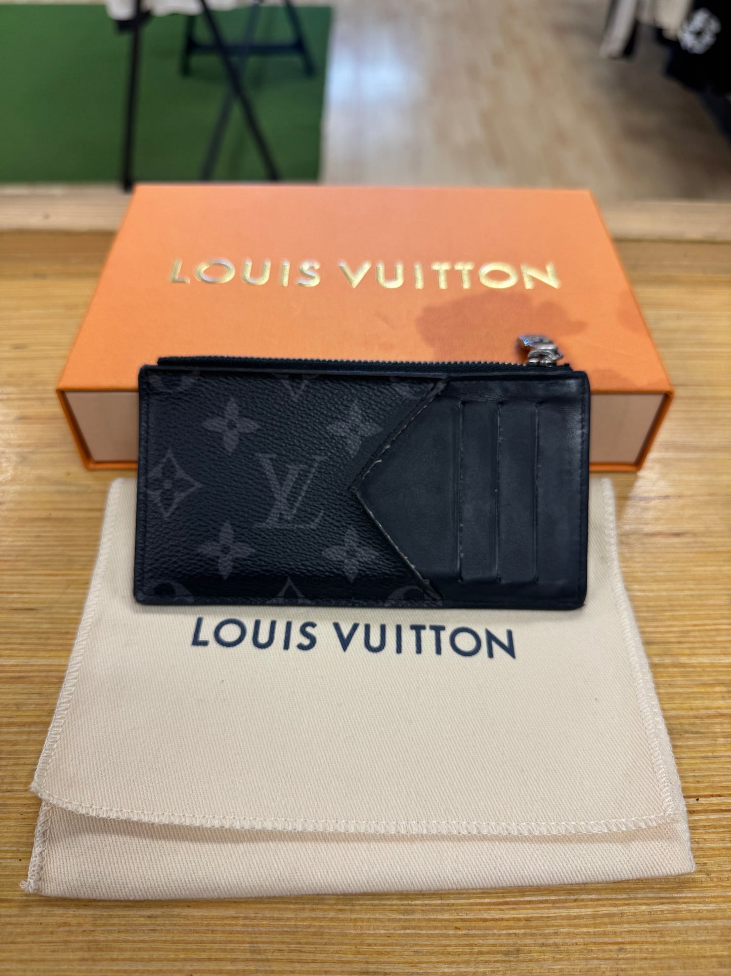 Louis Vuitton Coin Card Holder “Monogram Eclipse Black”