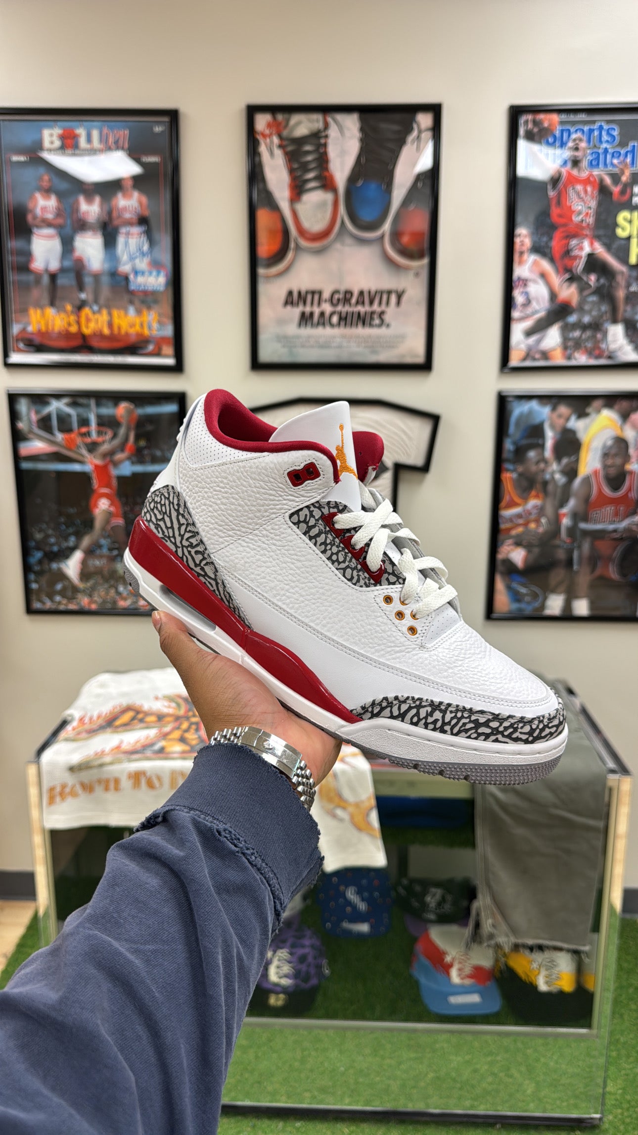 Jordan 3 Retro “Cardinal Red” (Sz 12)