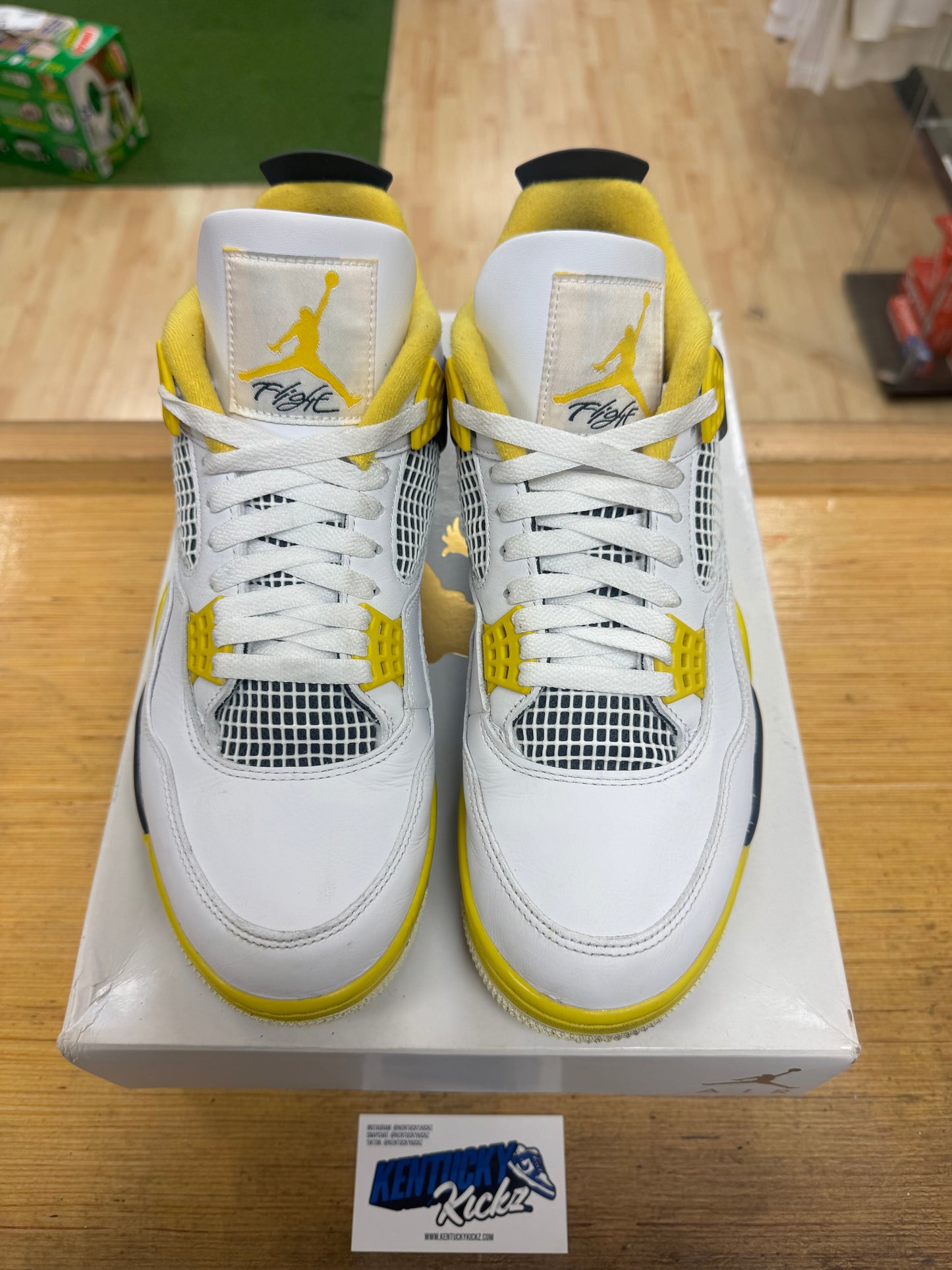 Jordan 4 Retro “Vivid Sulfur” (Sz 12W / 10.5 Men)
