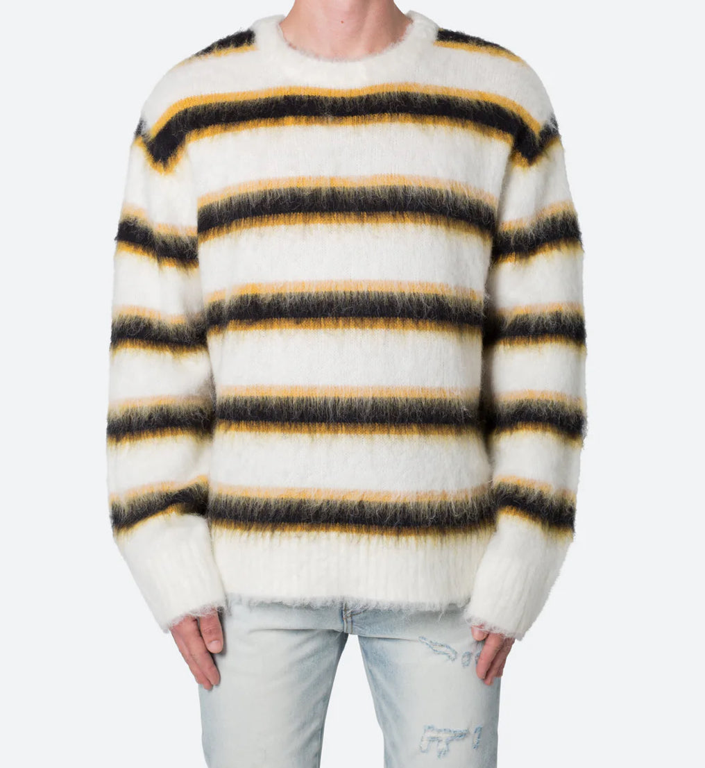 STRIPED MOHAIR SWEATER