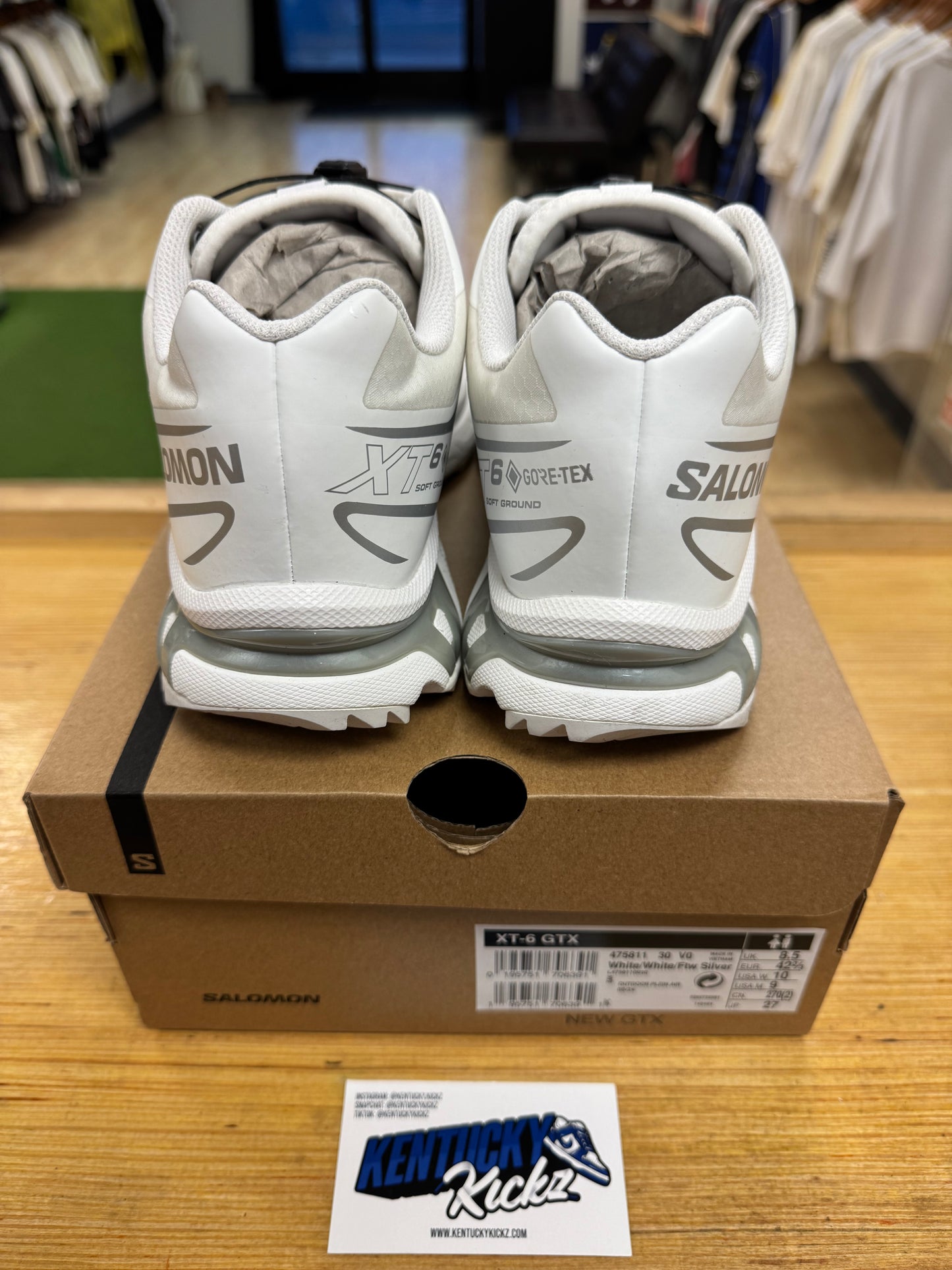 Salomon XT-6 “White/Ftw Silver” (Sz 9)