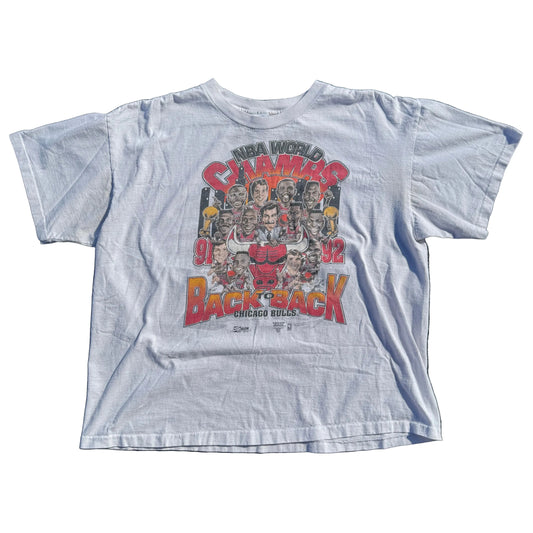 “Vintage” Chicago Bulls 91–92 Back to Back Champions Tee