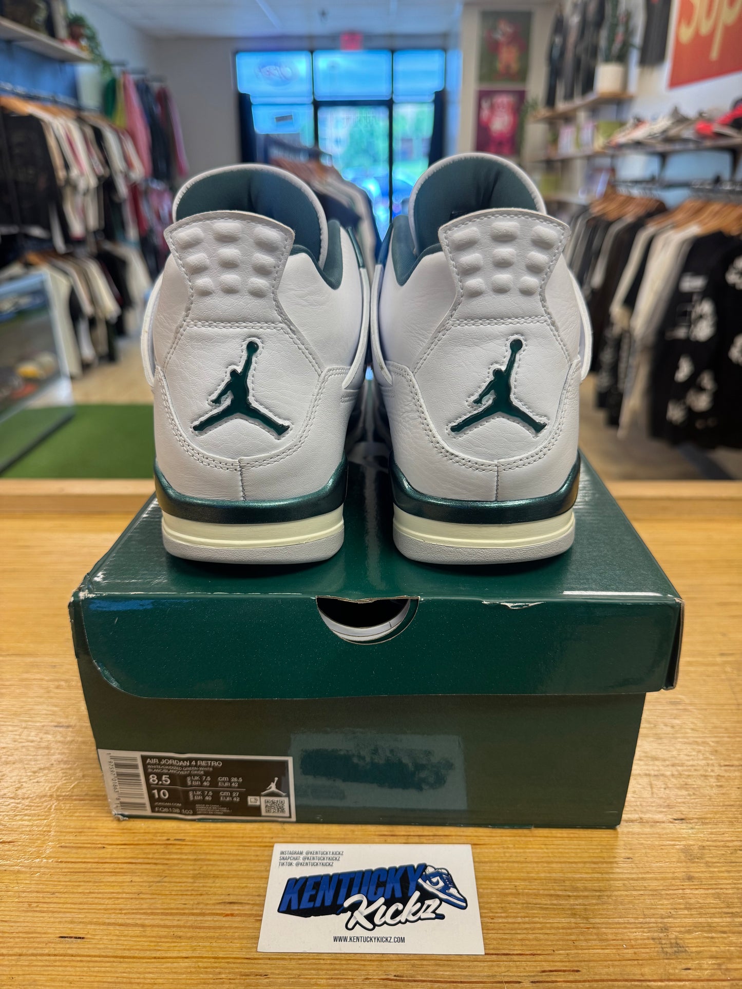 Jordan 4 Retro “Oxidized Green” (Sz 8.5)