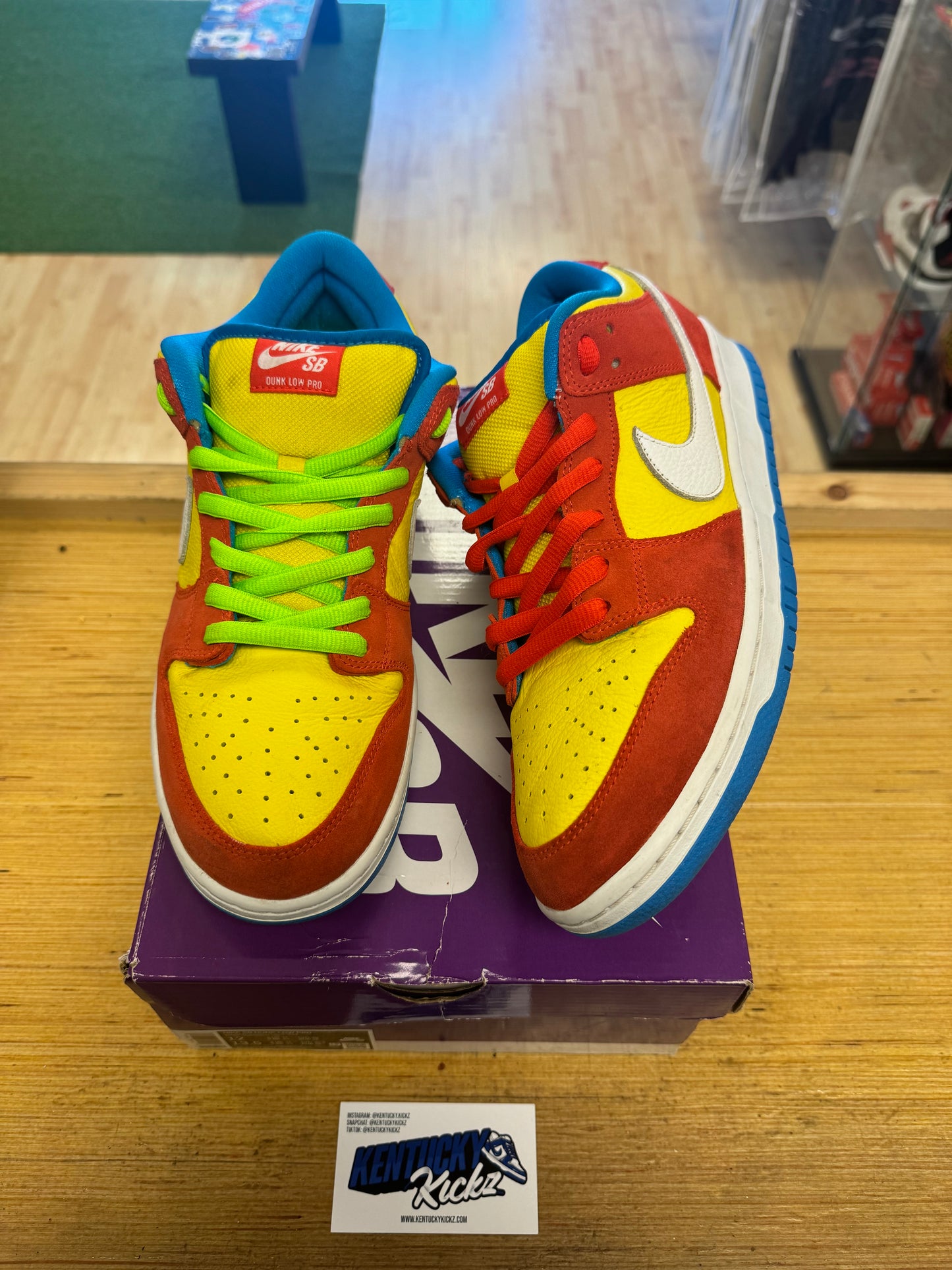 SB Dunk Low “Bart Simpson” (Sz 12) (USED)