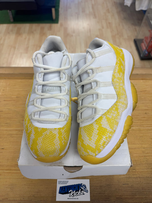 Jordan 11 Retro Low “Yellow Snakeskin” (Sz 11.5W / 10 Men)