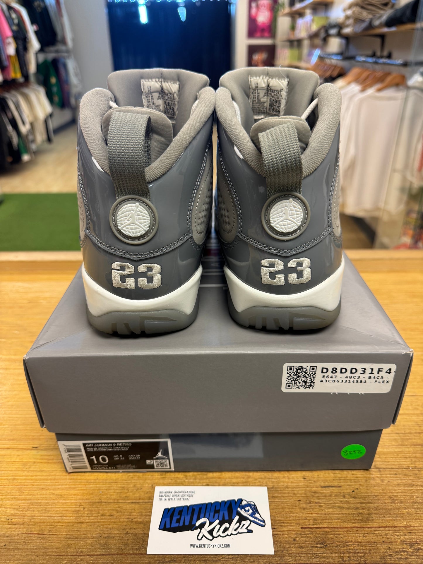 Jordan 9 Retro “Cool Grey” 2025 (Sz 10)