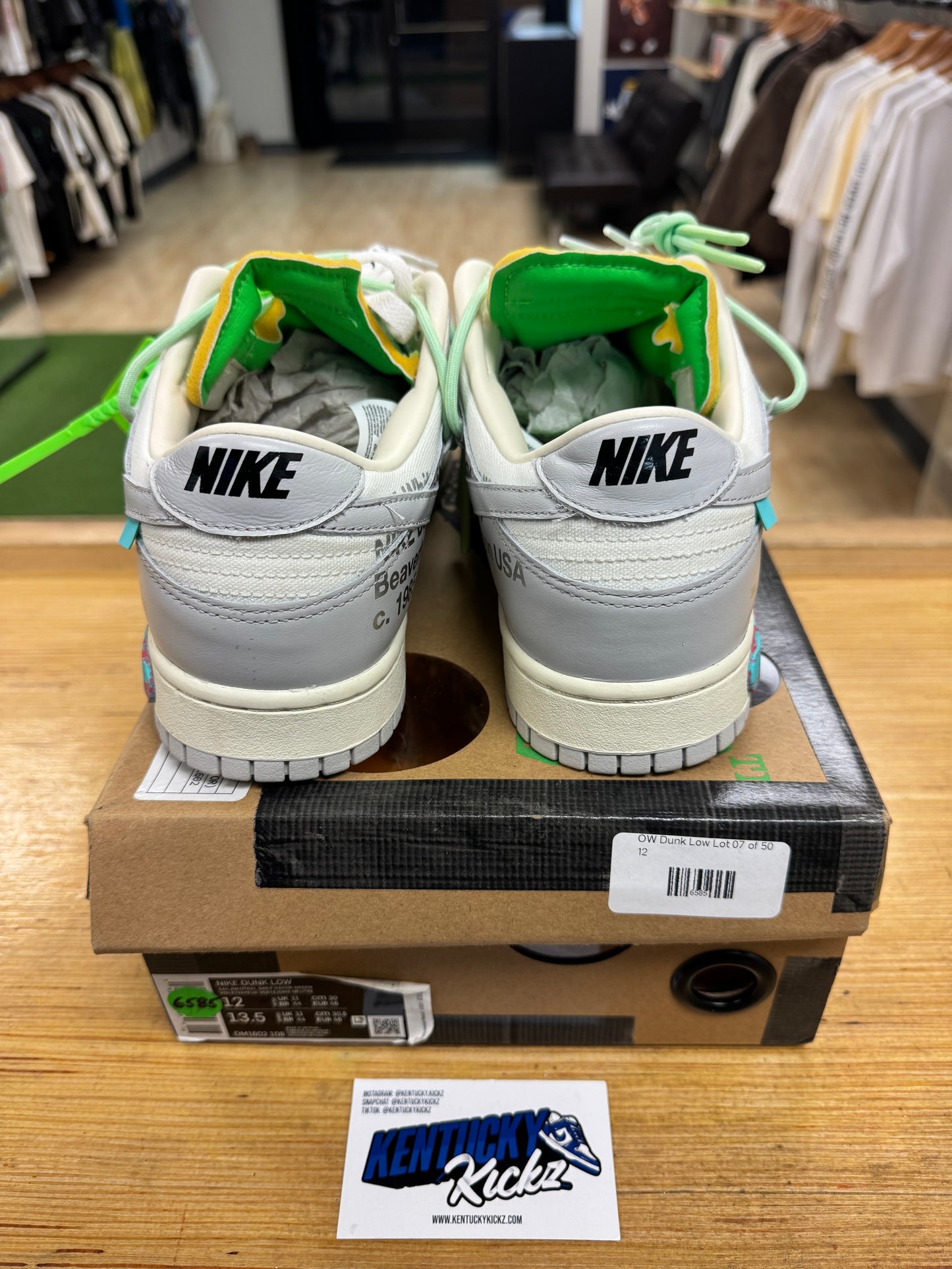 Dunk Low Off-White “Lot 7” (Sz 12)