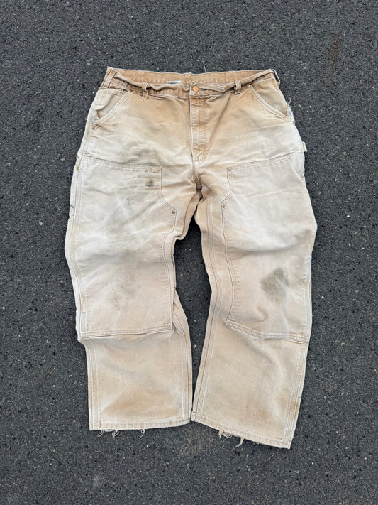 “VINTAGE” Faded Tan Carhartt Double knee Jeans - 40 x 30