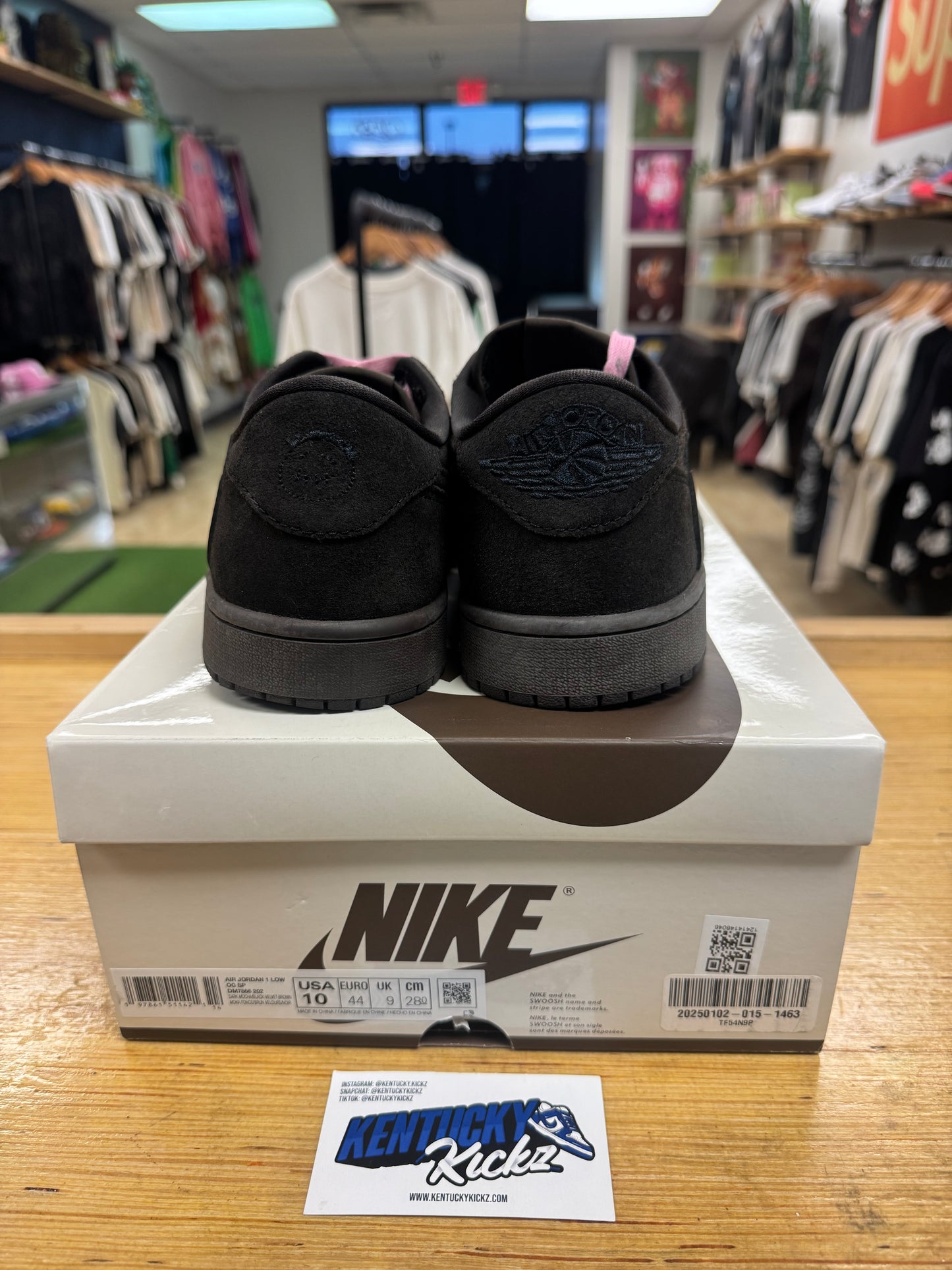 Jordan 1 Retro Low OG SP “Travis Scott Velvet Brown” (Sz 10)