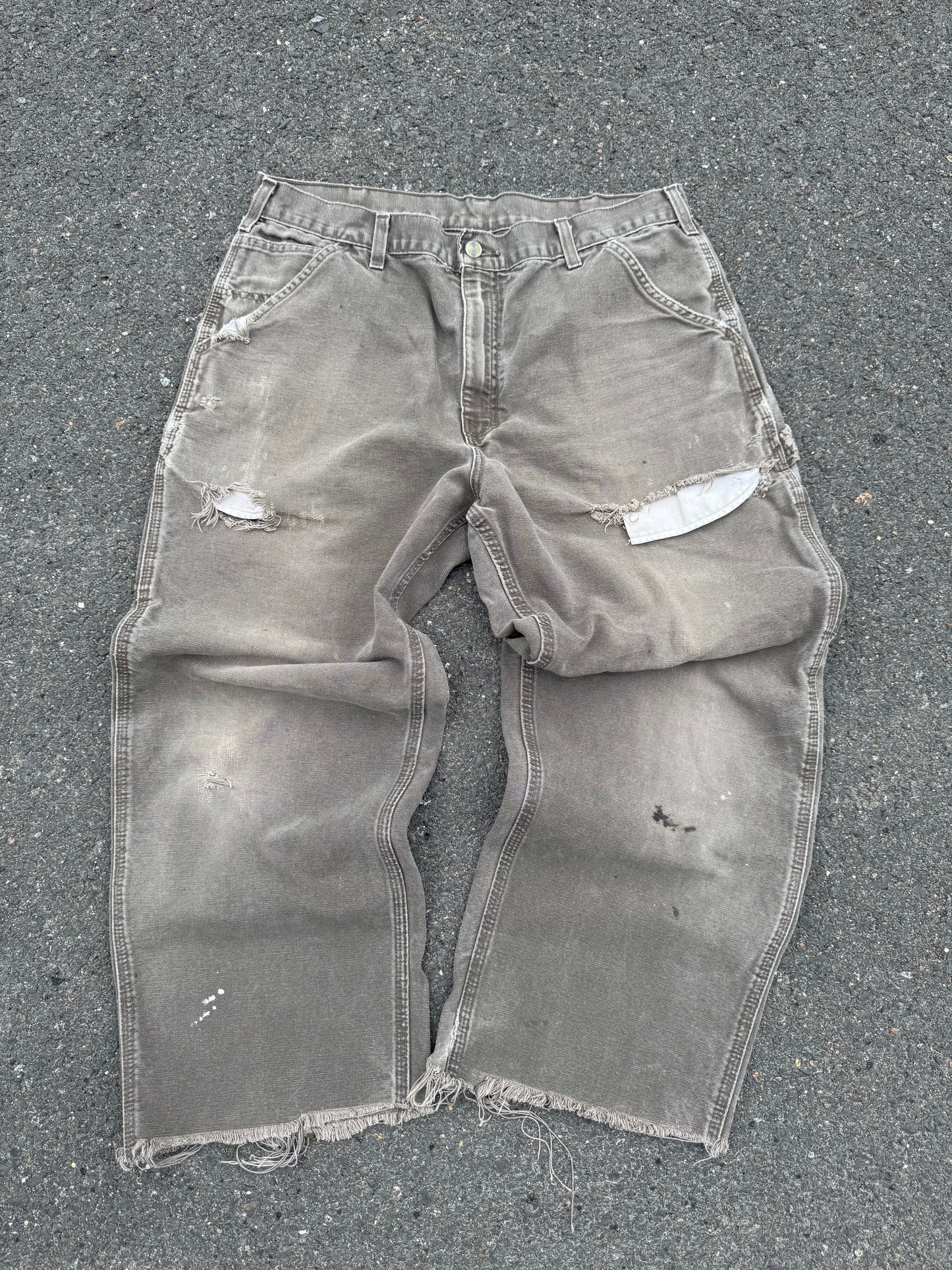 “VINTAGE” Faded Brown Carhartt Jeans - 36 X 30