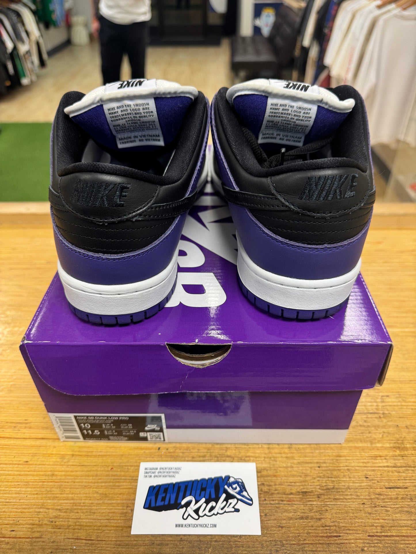 SB Dunk Low “Court Purple” (Sz 10)