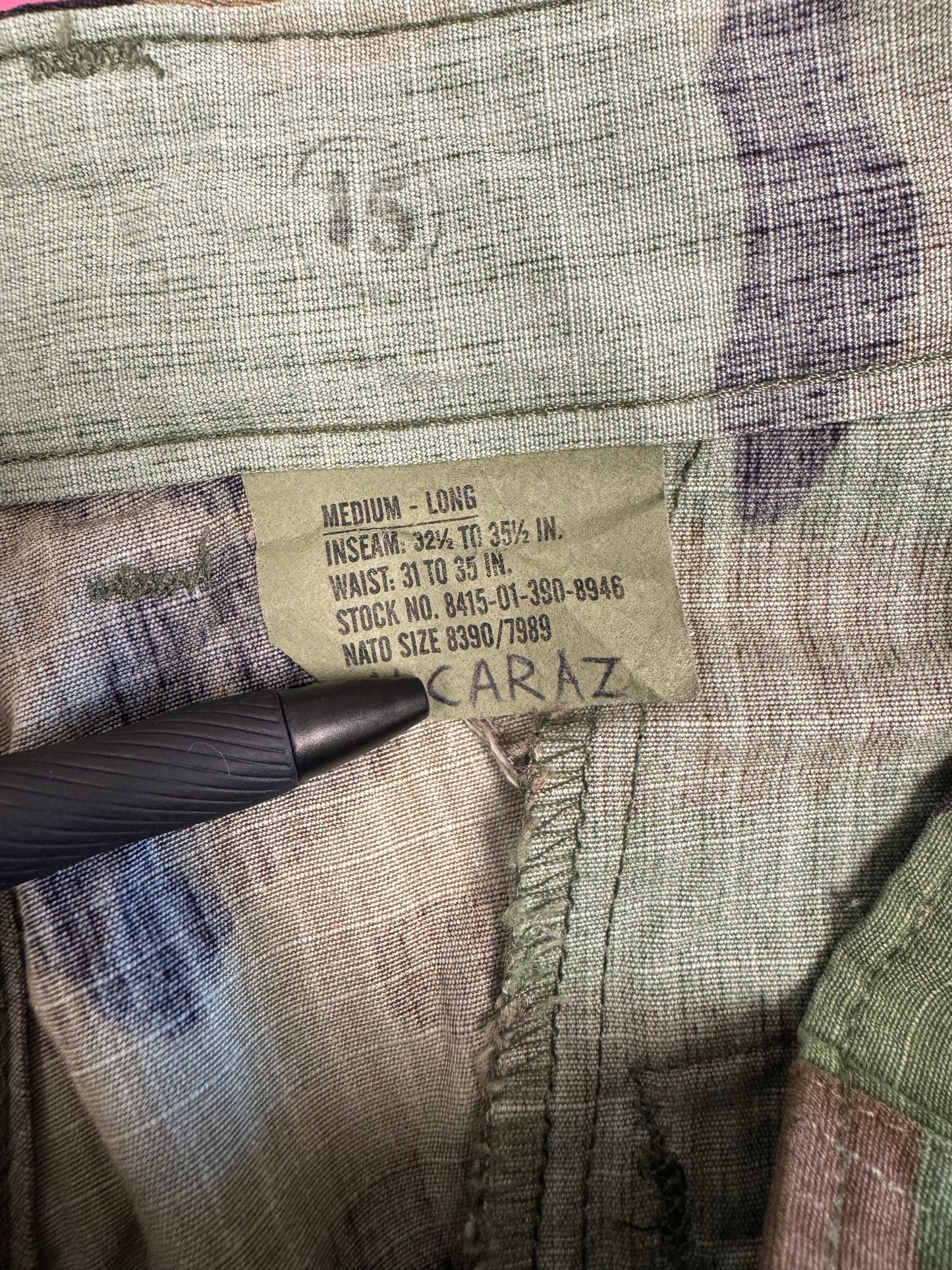 “Vintage” Camo Cargo Military Pants