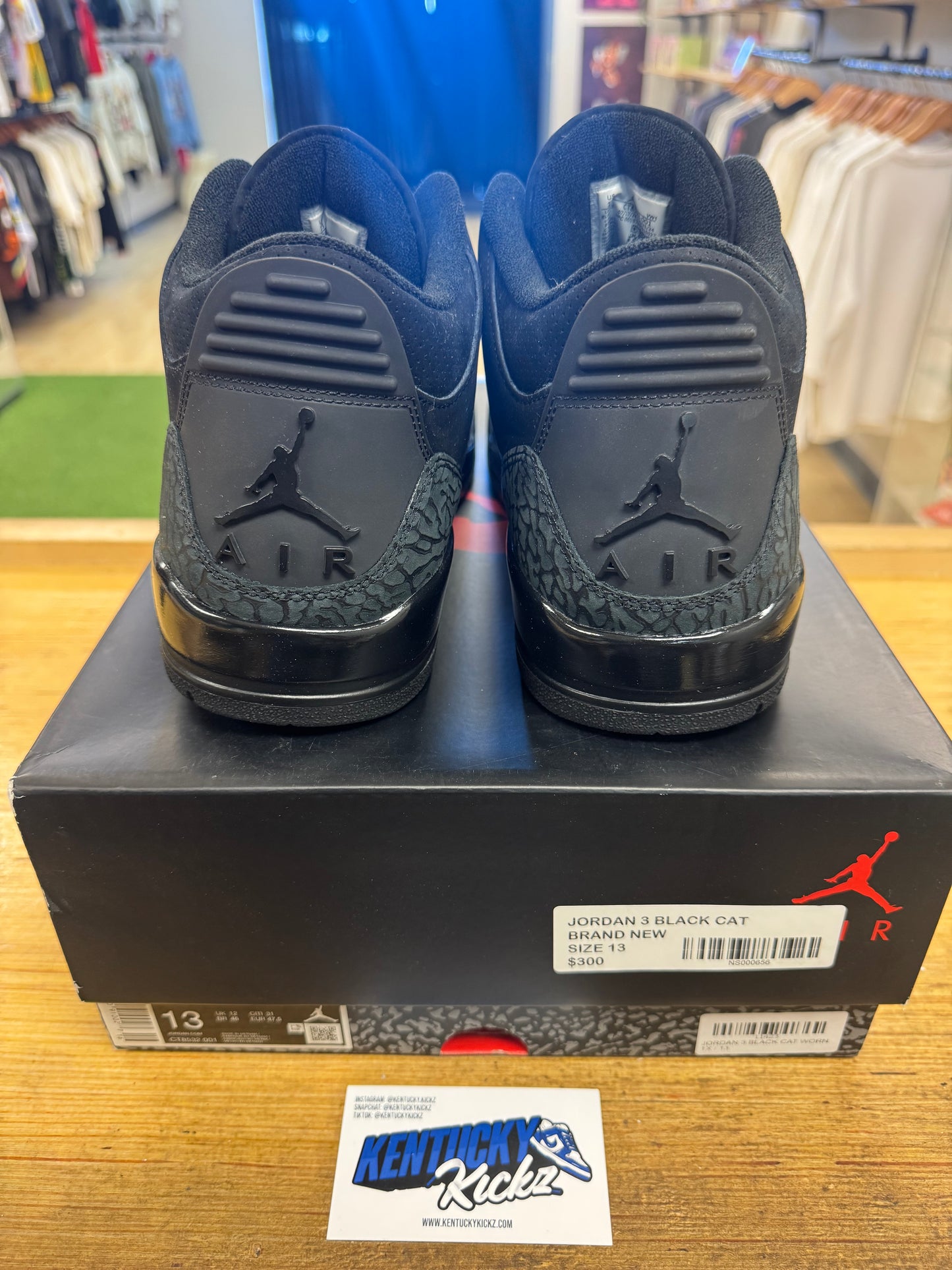 Jordan 3 Retro “Black Cat” 2025 (Sz 13)