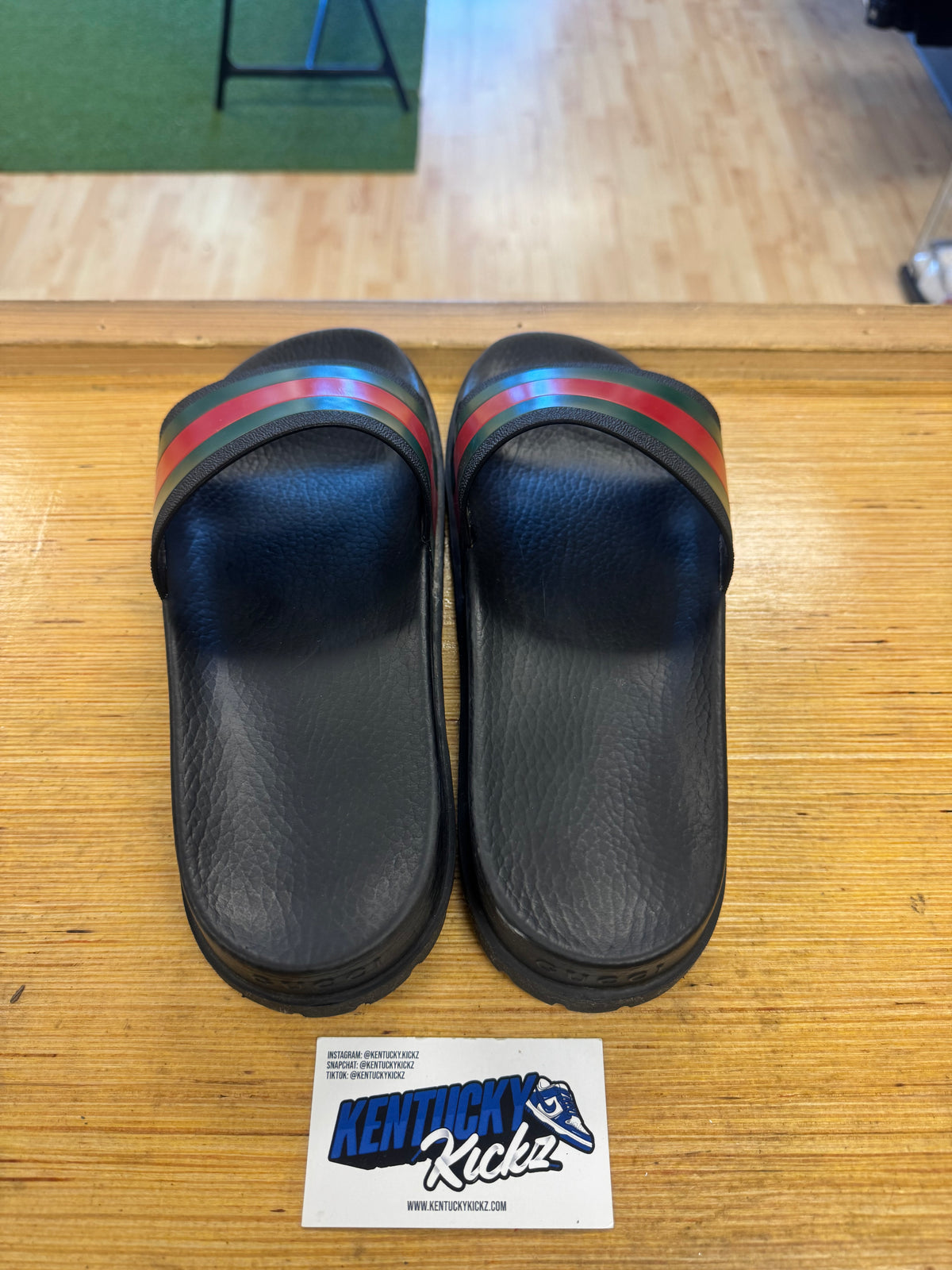 Gucci slide sandal with Web (Sz 10 Gucci)