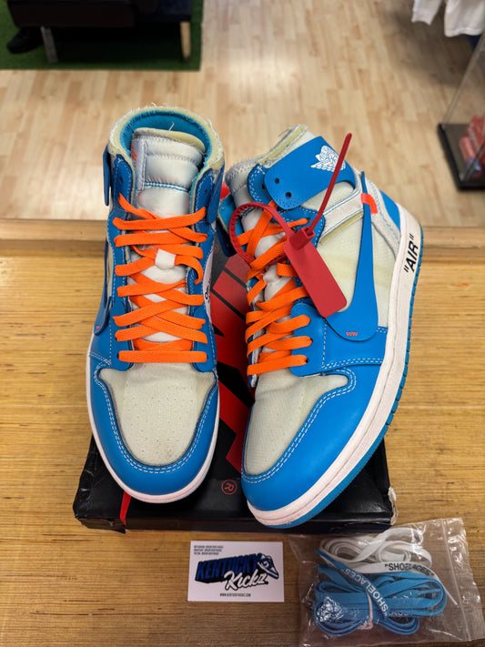 Jordan 1 Retro High “Off-White University Blue” (Sz 10)