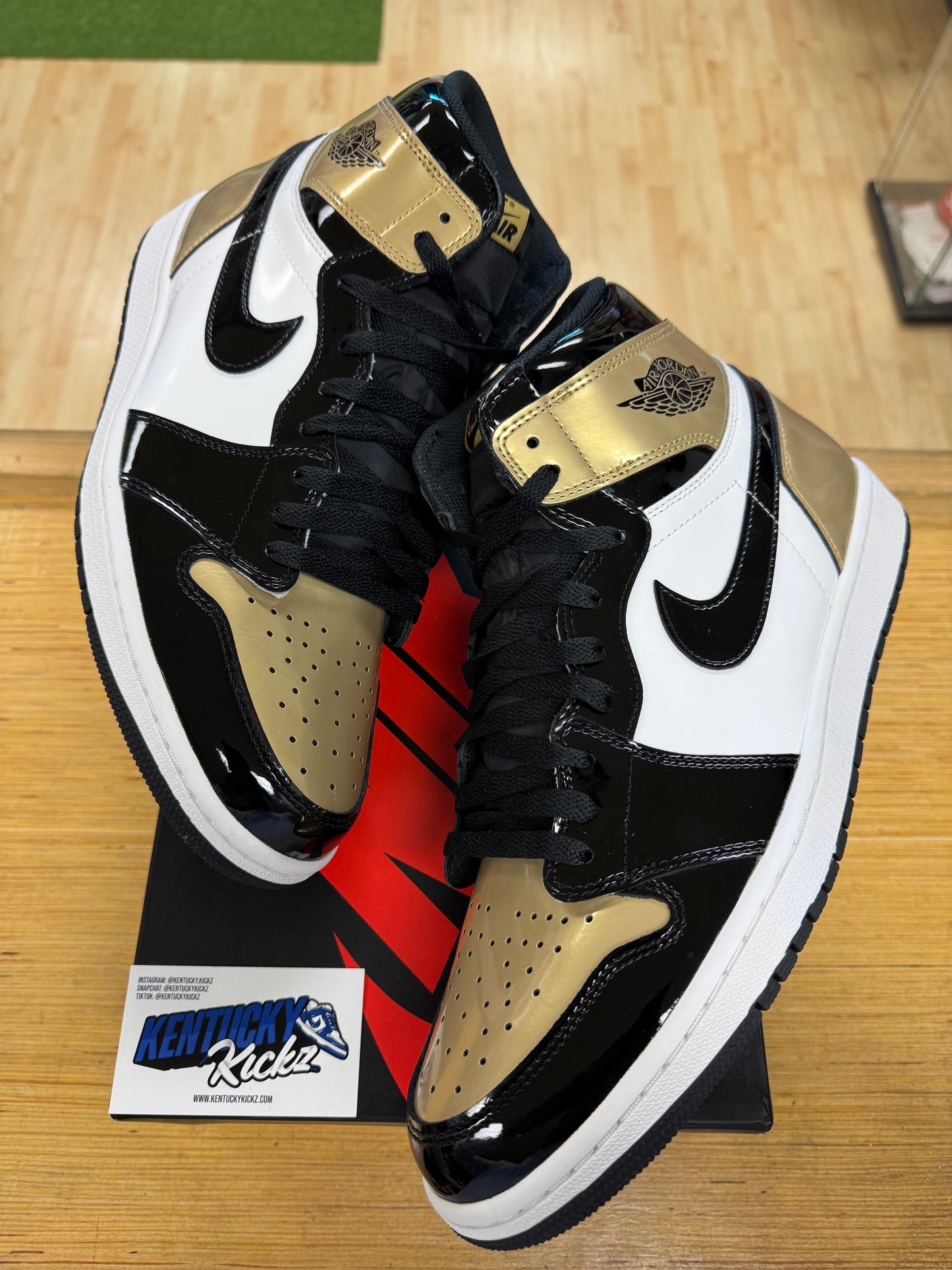 Jordan 1 Retro High NRG “Patent Gold Toe” (Sz 13)