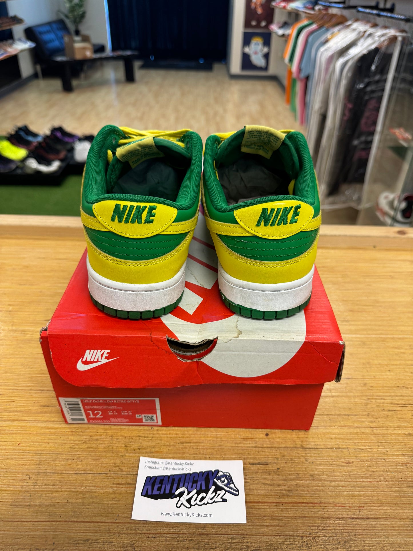 Dunk Low “Reverse Brazil” (Sz 12) (USED