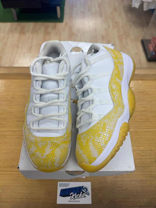 Jordan 11 Low Retro “Yellow Snakeskin” (Sz 9 Men)