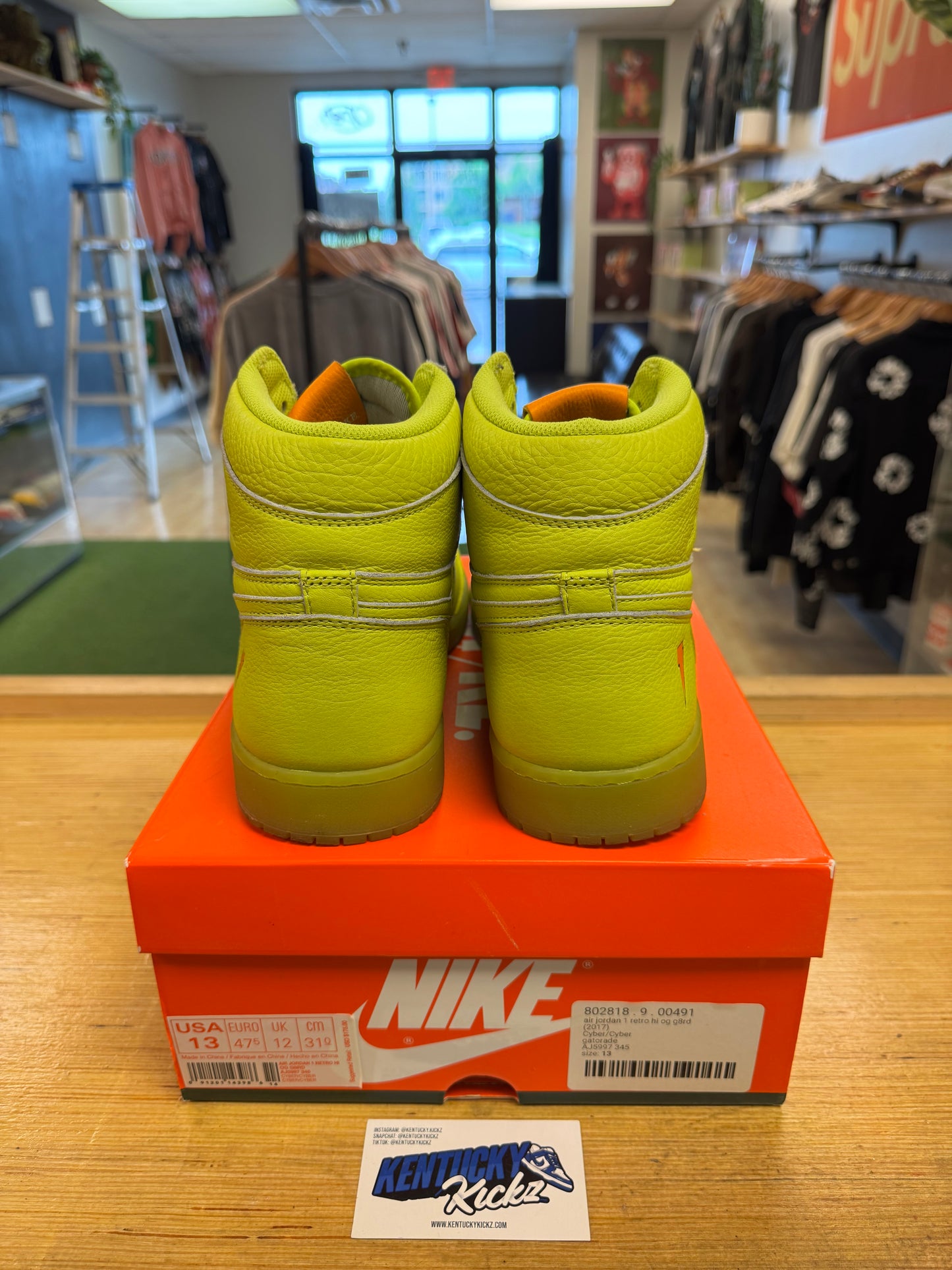 Jordan 1 Retro High “Gatorade Cyber” (Sz 13)