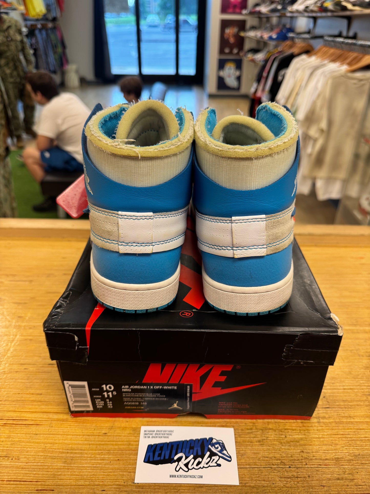Jordan 1 Retro High “Off-White University Blue” (Sz 10)