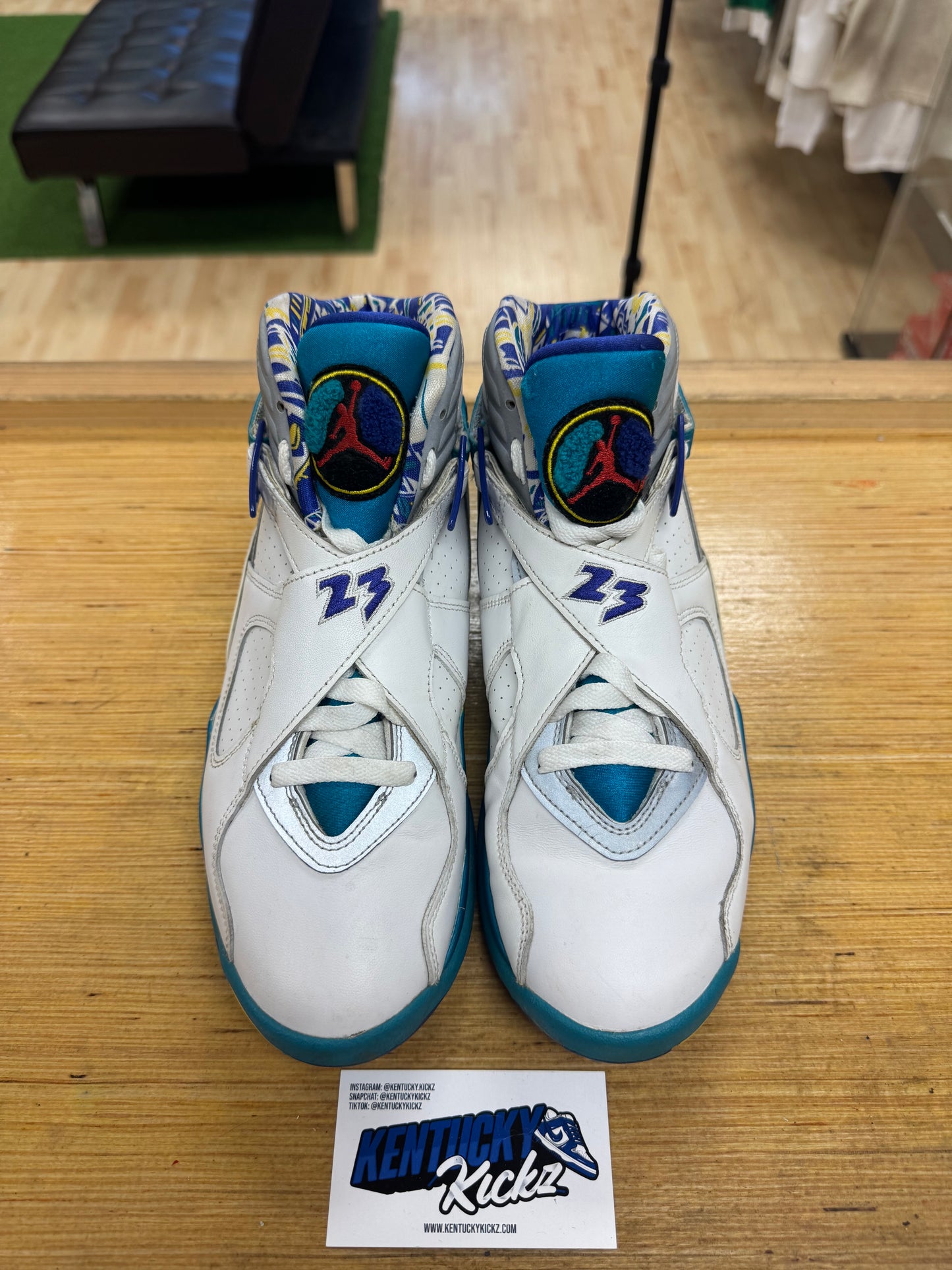 Jordan 8 Retro “White Aqua” (Sz 9W / 7.5 Men)