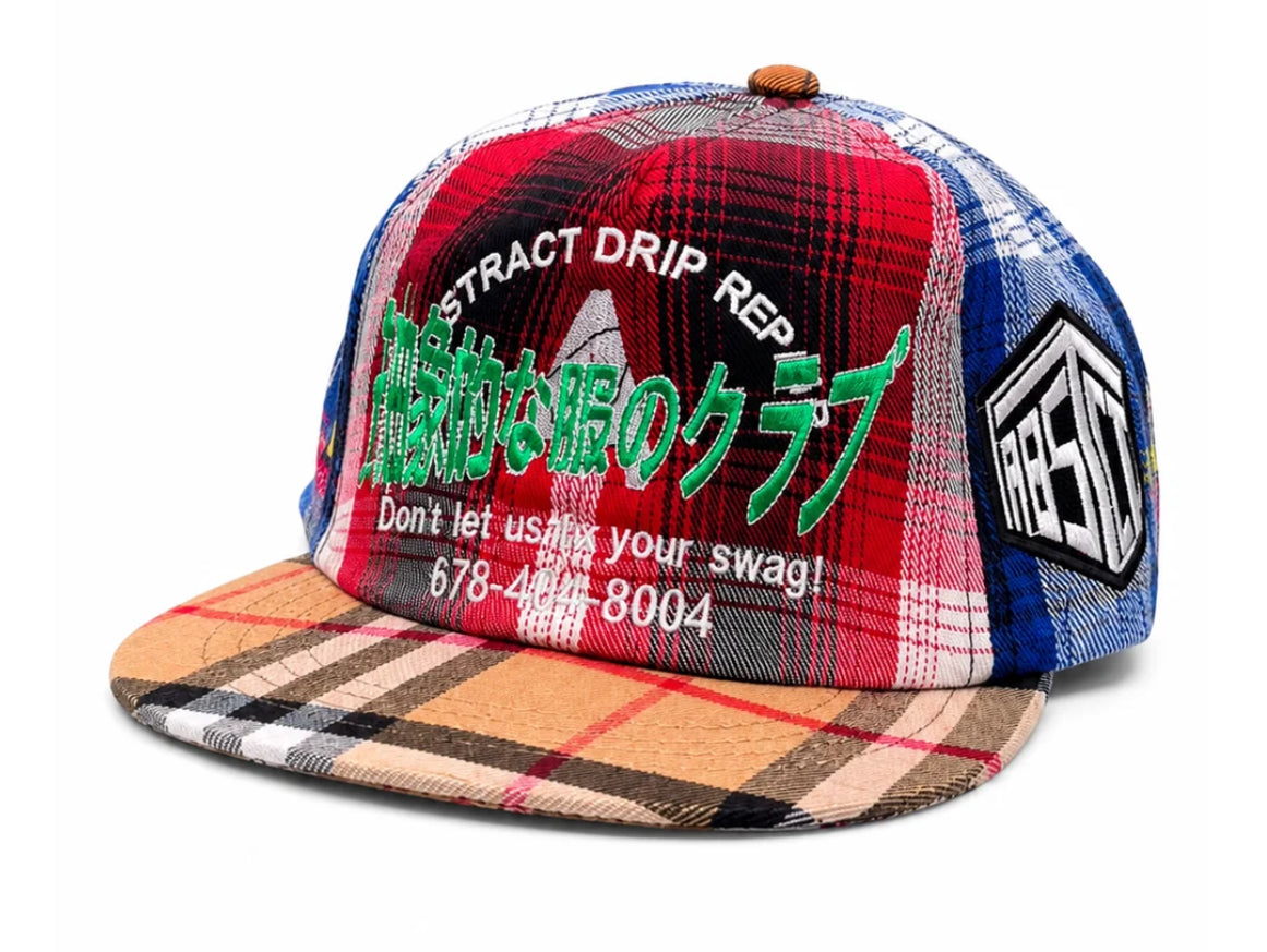 Abstract Repair Plaid SnapBack (Tan)
