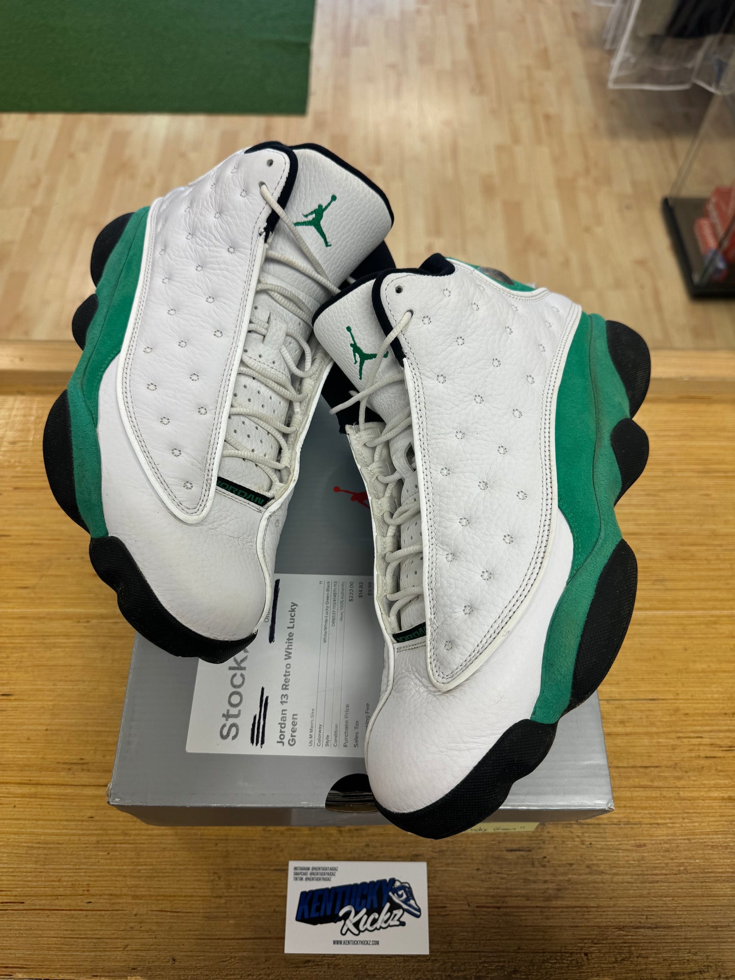 Jordan 13 Retro “White Lucky Green” (Sz 11) (USED)