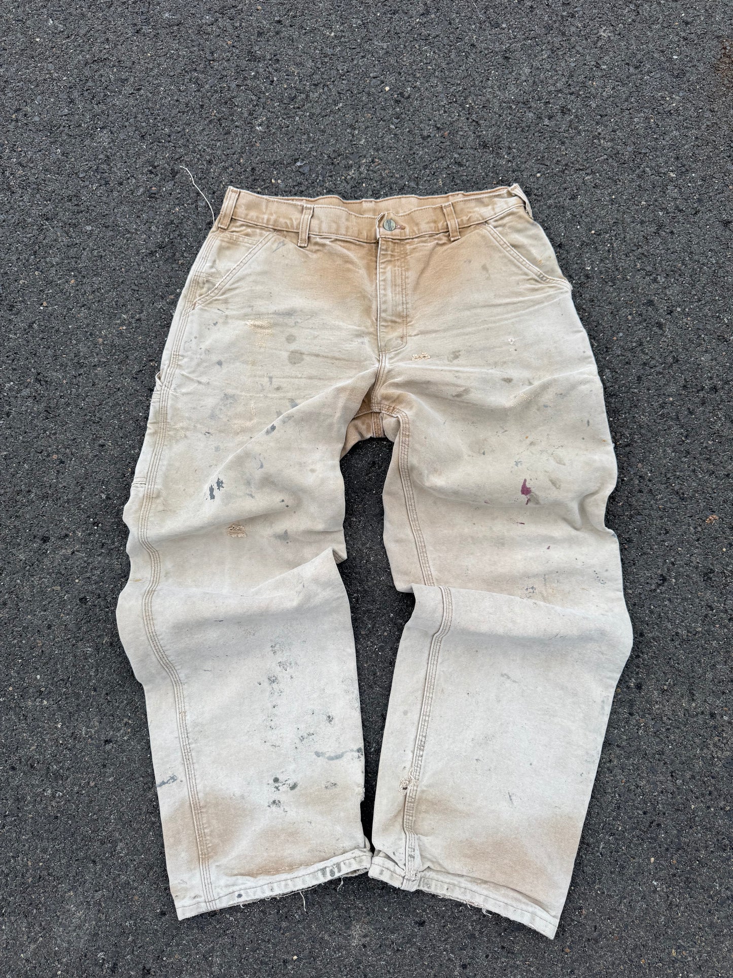 “VINTAGE” Faded Tan Carhartt Jeans - 35 x 32