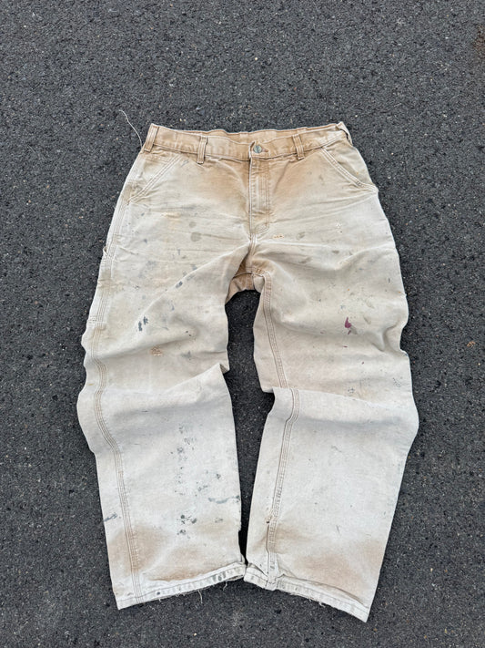 “VINTAGE” Faded Tan Carhartt Jeans - 35 x 32