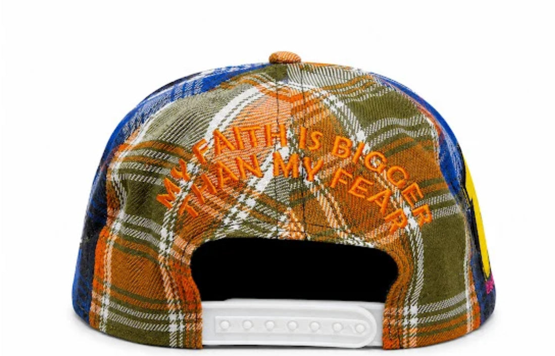 Abstract Repair Plaid SnapBack (Tan)
