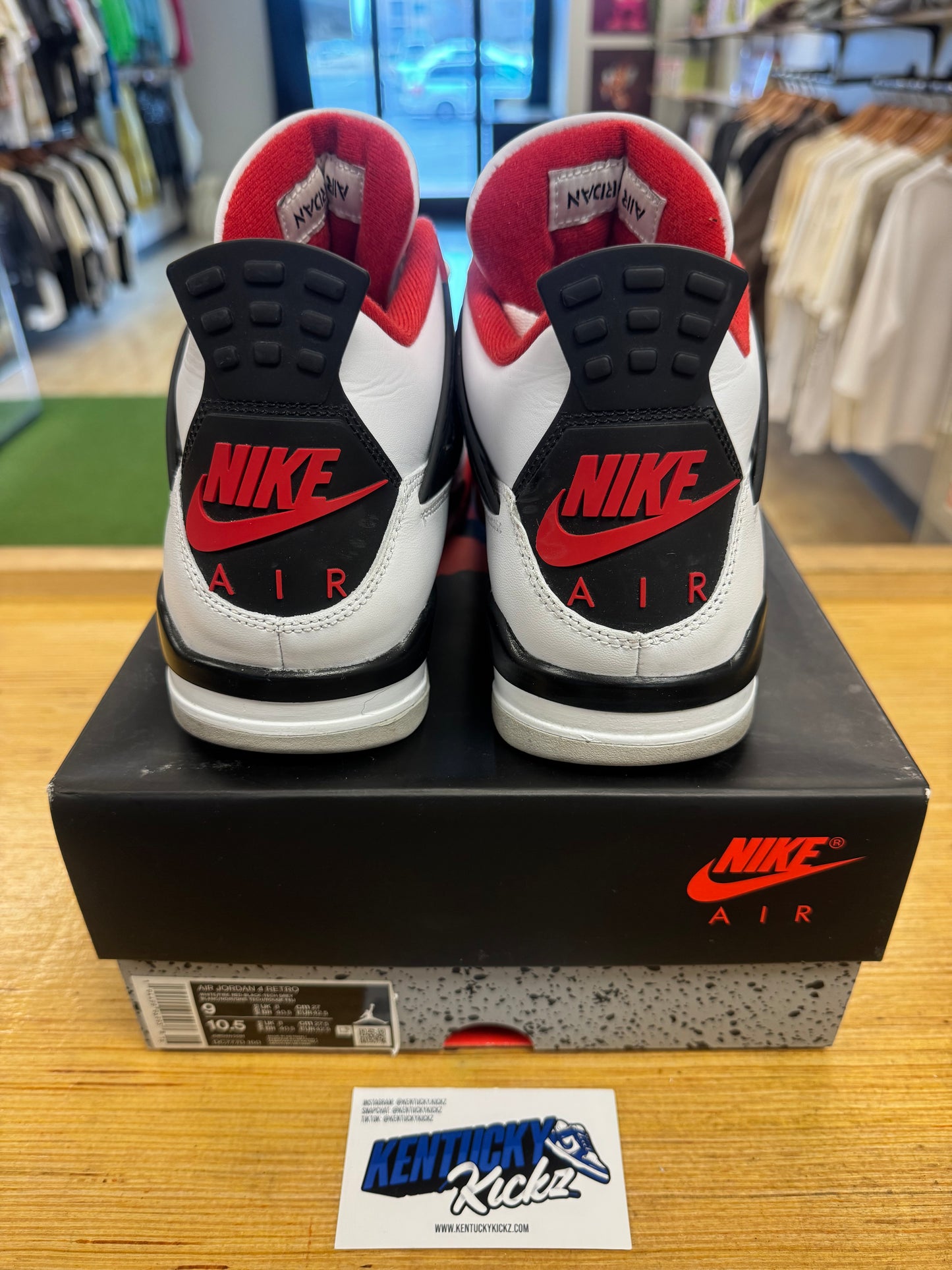 Jordan 4 Retro “Fire Red” 2020 (Sz 9)
