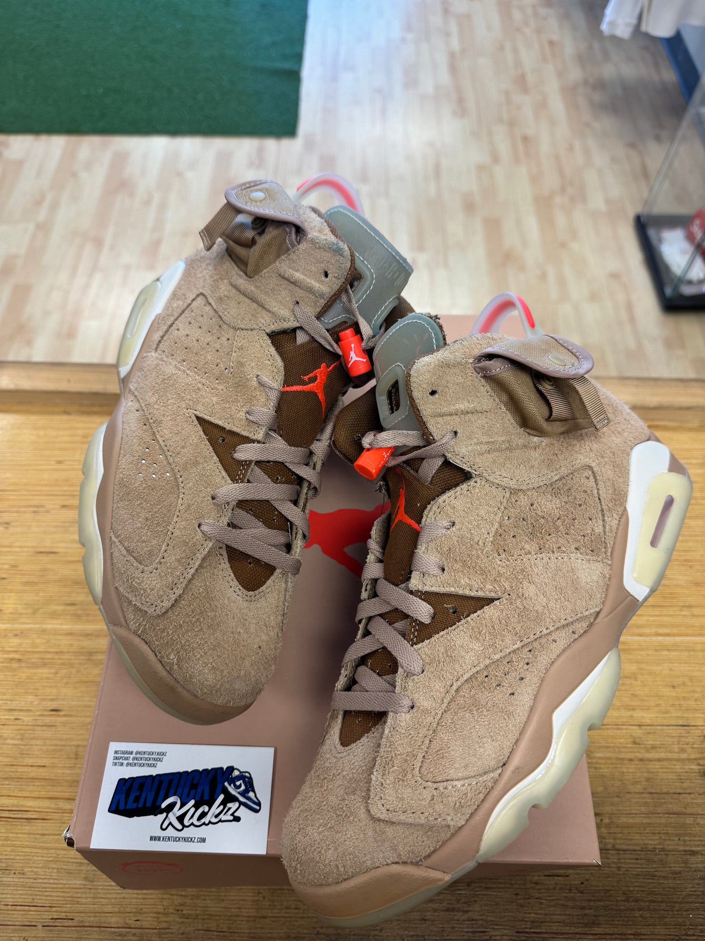 Jordan 6 Retro “Travis Scott British Khaki” (Sz 10.5)