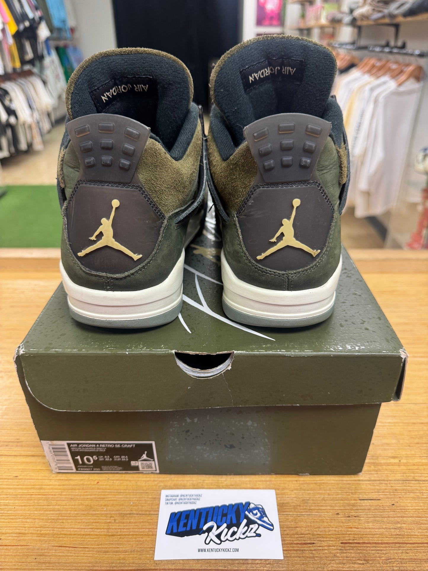 Jordan 4 Retro “Craft Medium Olive” (Sz 10.5)