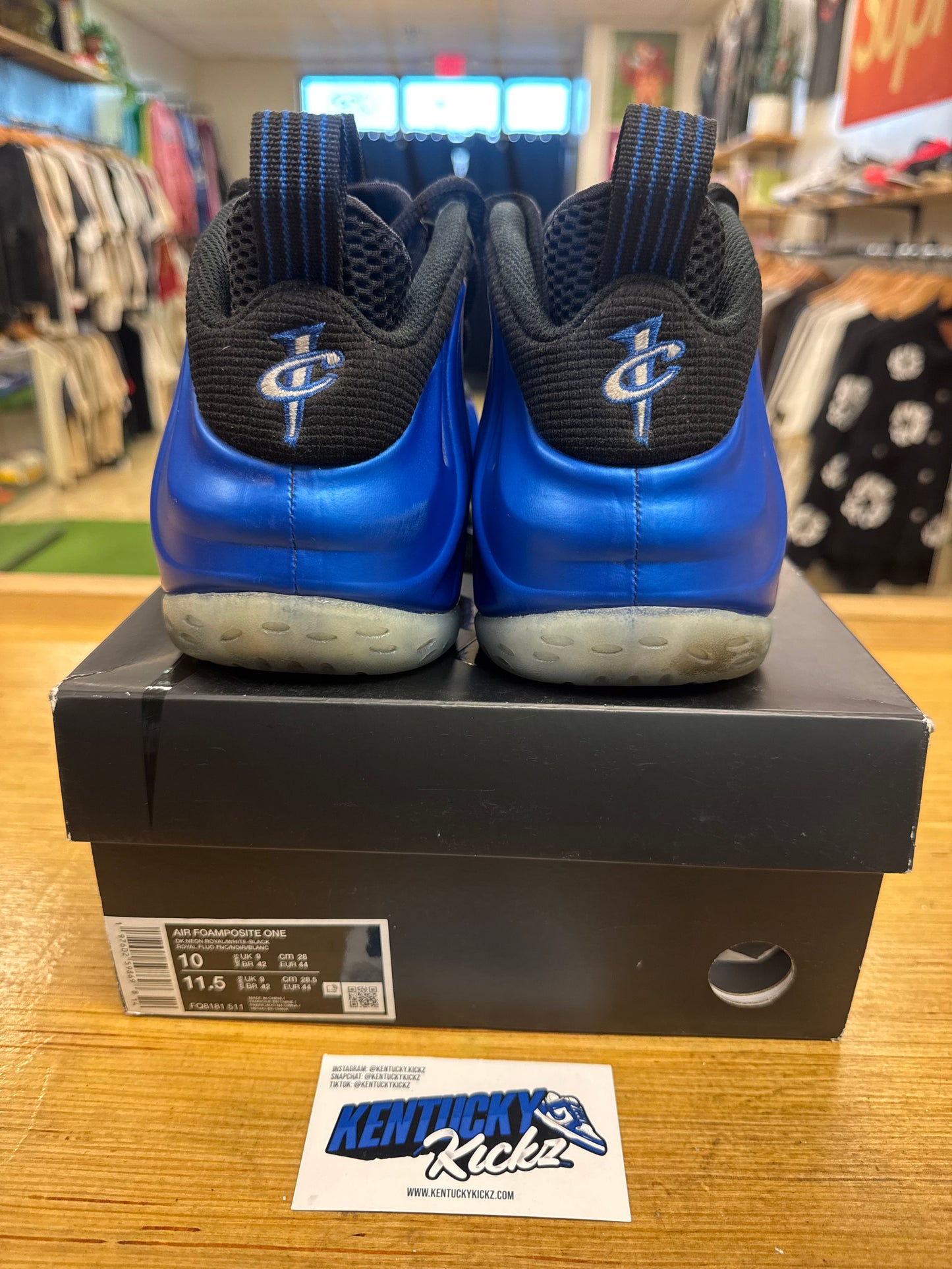Air Foamposite One “International Blue” (Sz 10)