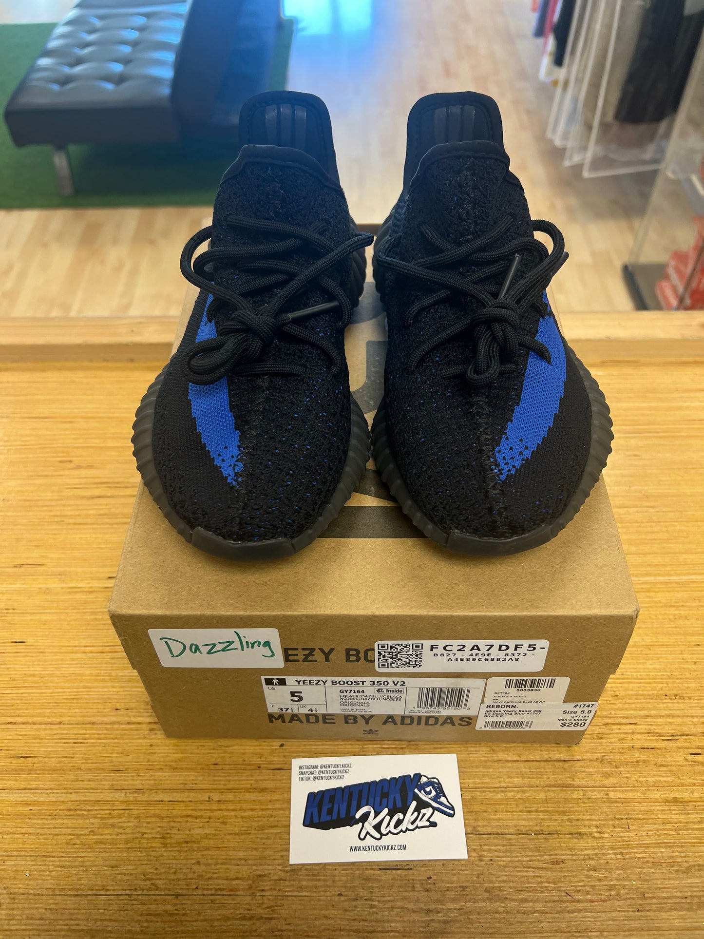 Yeezy Boost 350 V2 “Dazzling Blue” (Sz 5)