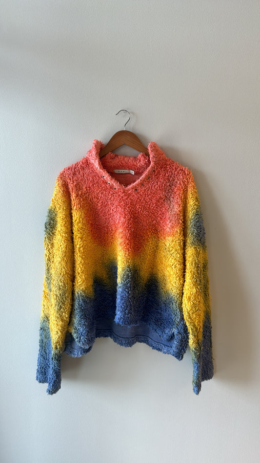 TIE DYE SHERPA PULLOVER