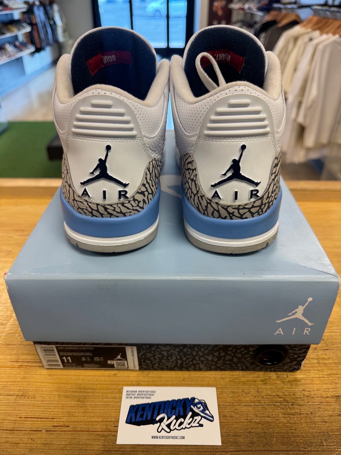 Jordan 3 Retro “UNC” (Sz 11)