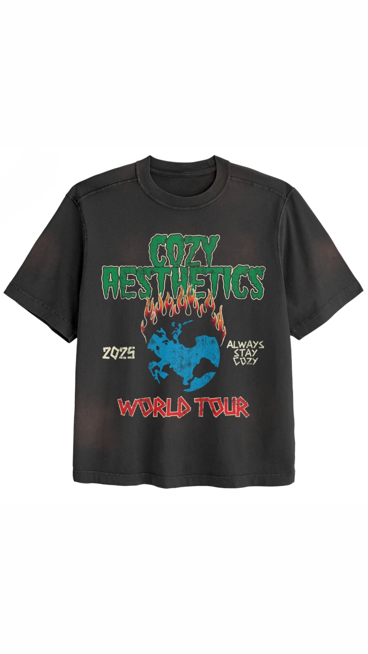 “Cozy” 2025 World Tour Tee (Vintage Black)