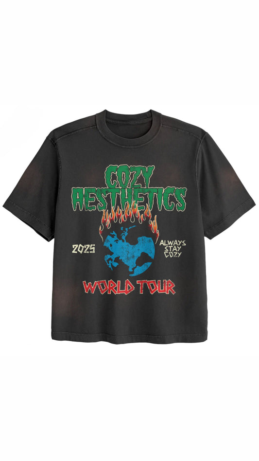 “Cozy” 2025 World Tour Tee (Vintage Black)