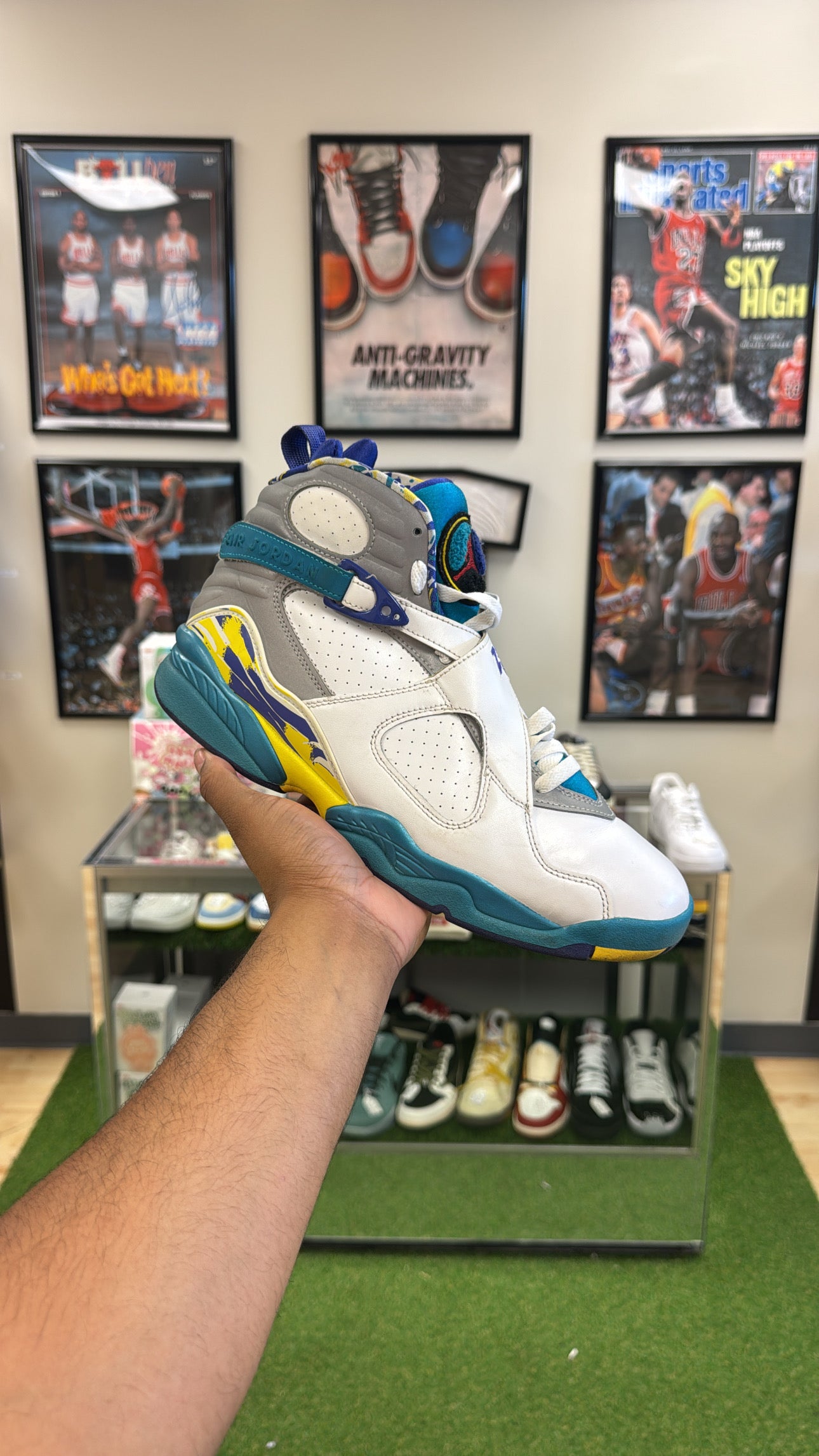 Jordan 8 Retro “White Aqua” (Sz 11W / 9.5 Men)