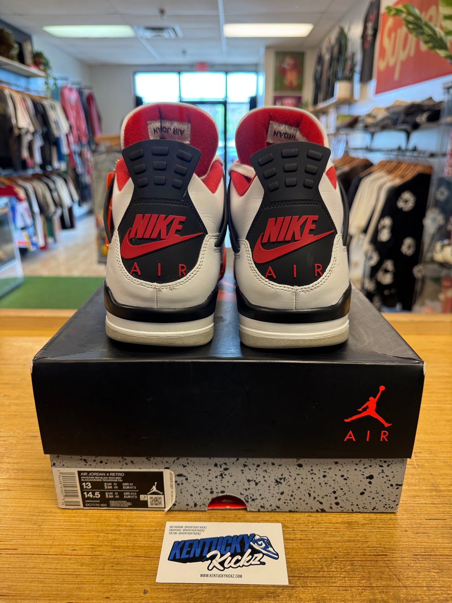 Jordan 4 Retro “Fire Red” (Sz 13)