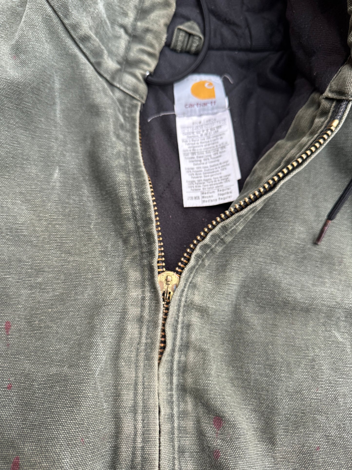 “Vintage” Carhartt Zip Hoodie Jacket (Green)