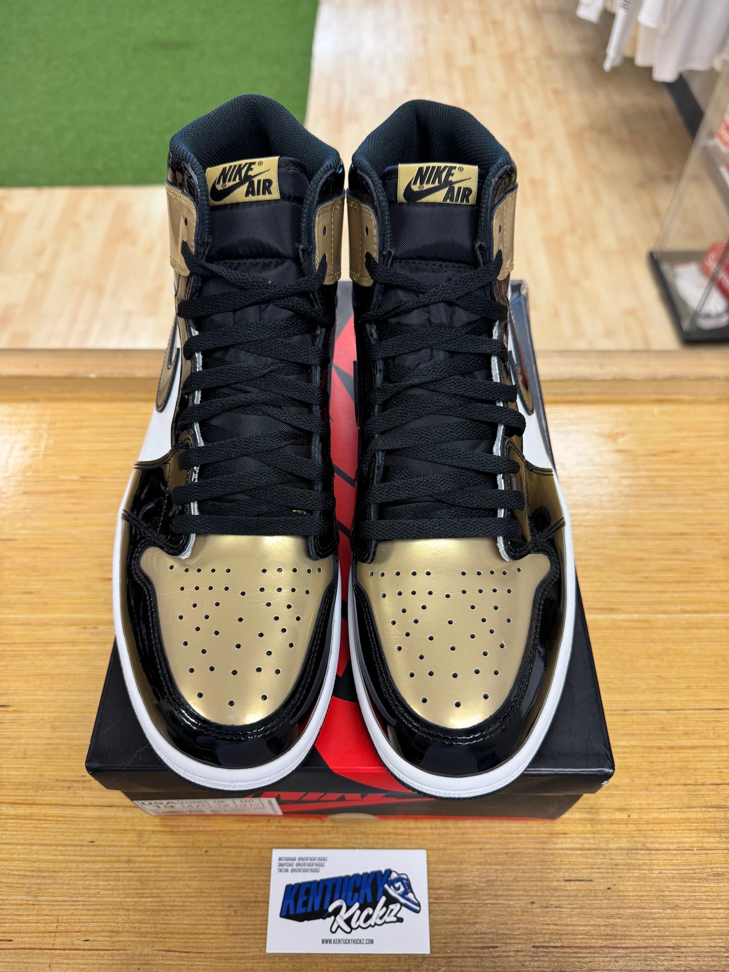 Jordan 1 Retro High NRG “Patent Gold Toe” (Sz 13)