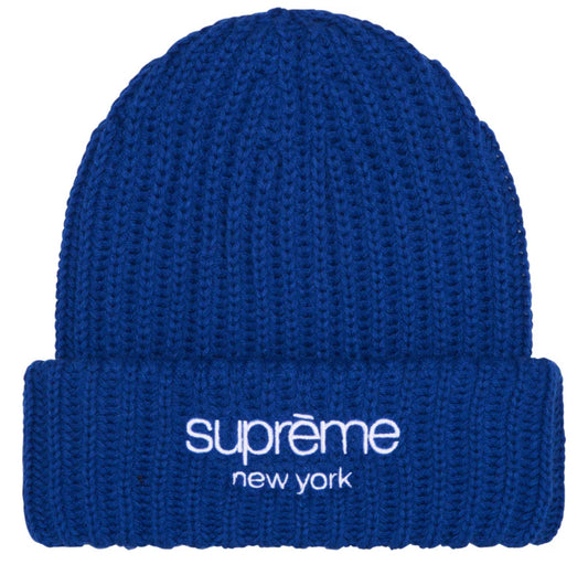 “Supreme” Chunky Rib Classic Logo Beanie