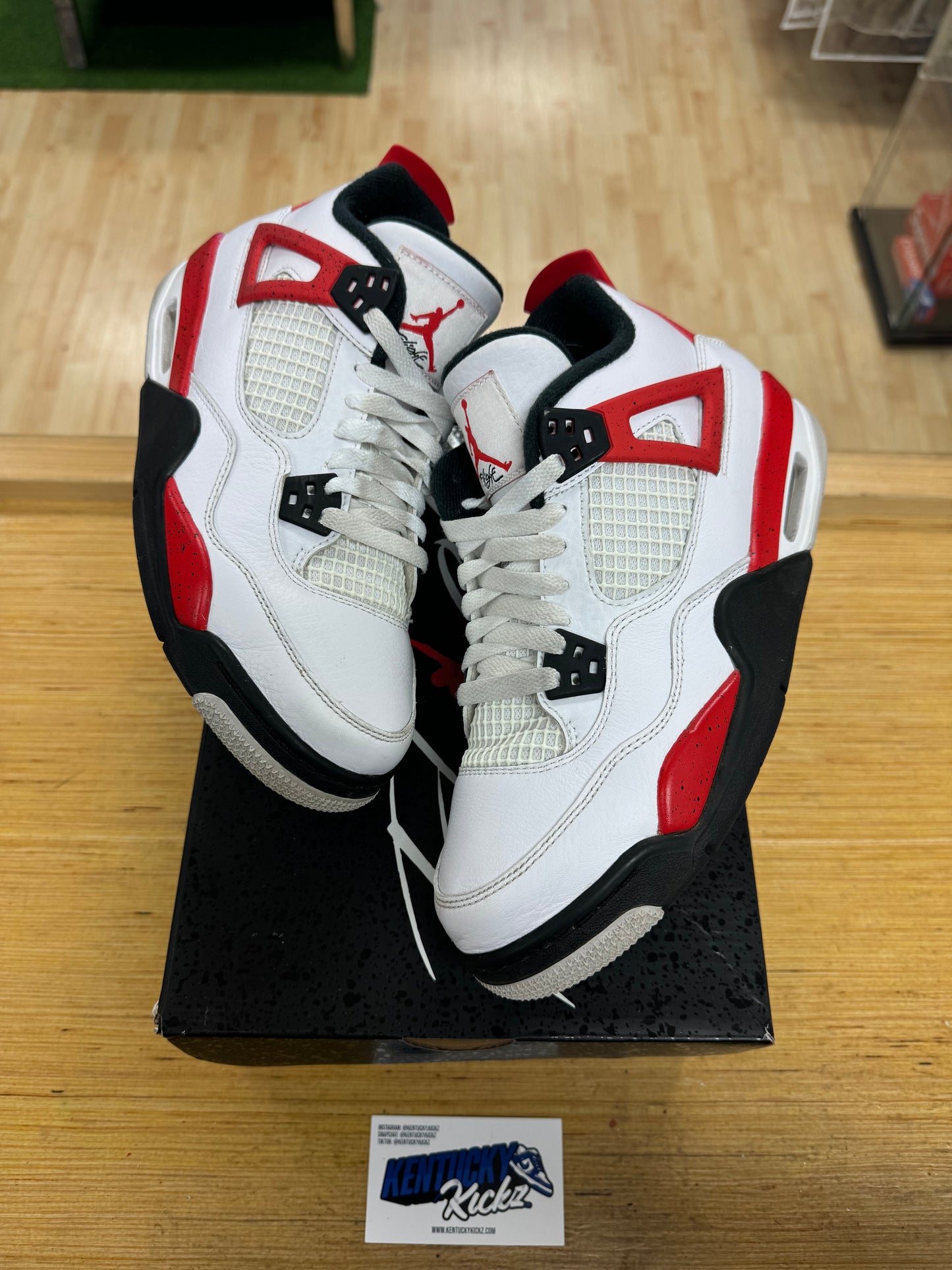 Jordan 4 Retro “Red Cement” (Sz 7Y)