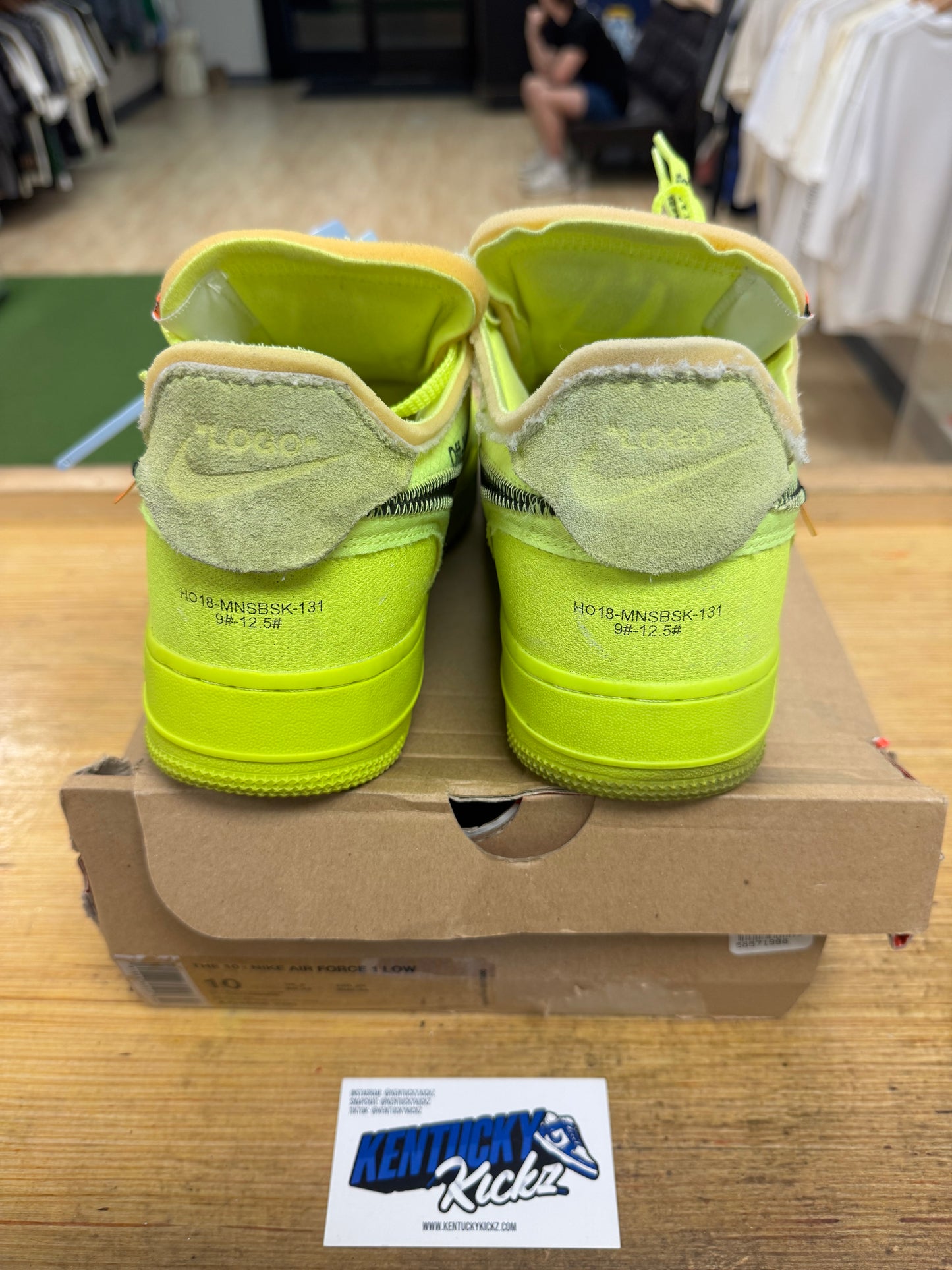 Air Force 1 Low “Off-White Volt” (Sz 10)