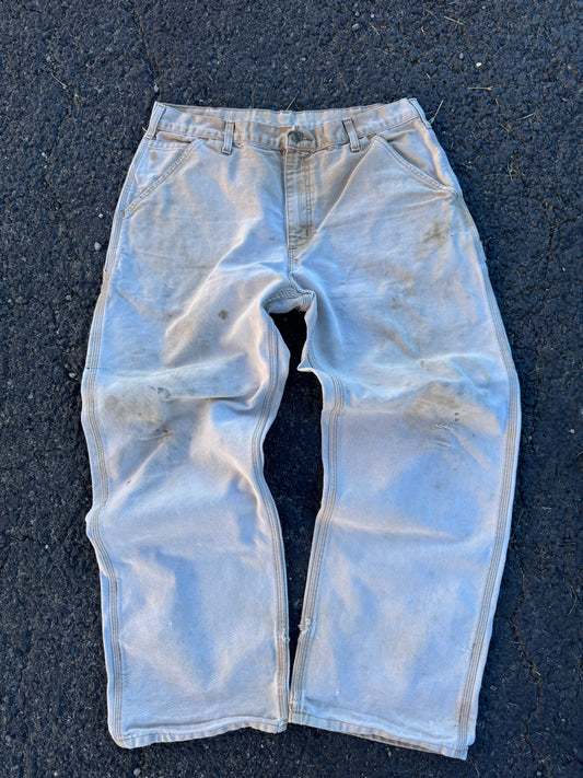 “VINTAGE” Faded Tan Carhartt Jeans - 34 x 30