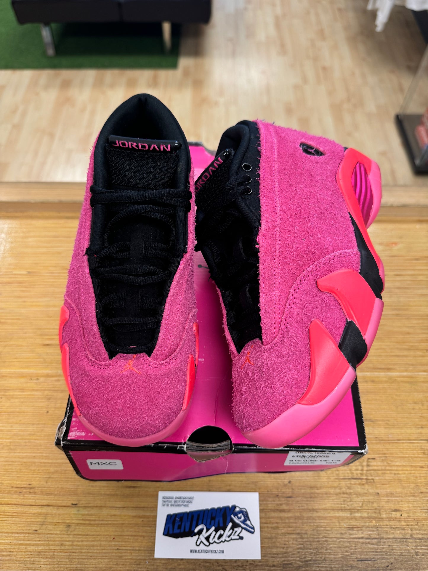 Jordan 14 Retro Low “Shocking Pink” (Sz 5.5W / 4Y)